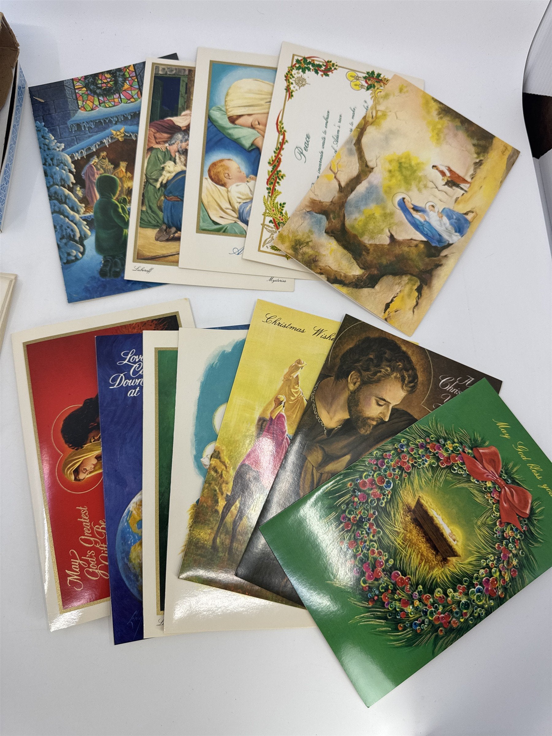 Vintage Christmas Card Lot 12 Assorted Sacred Heart League Prestige Cards