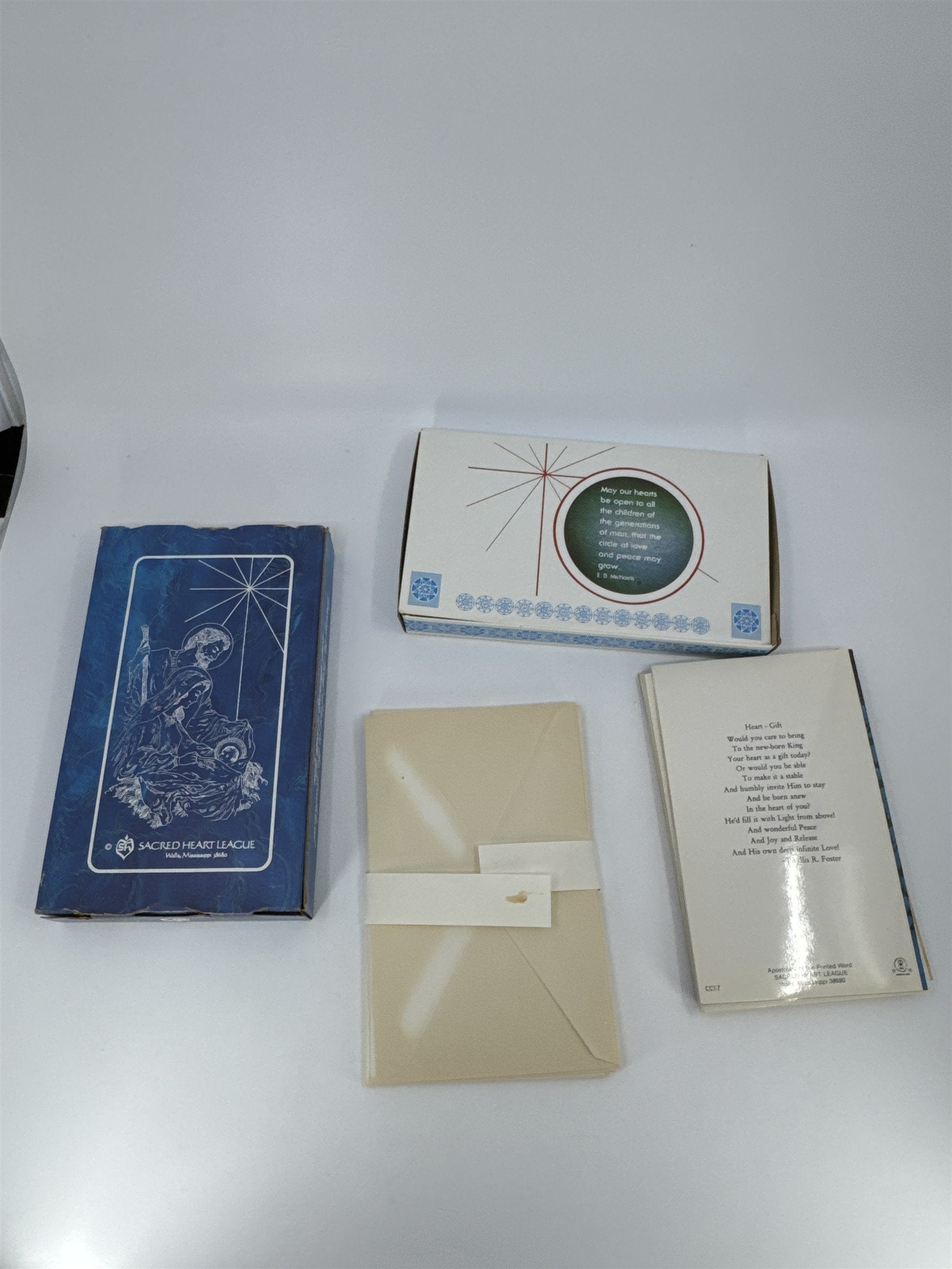 Vintage Christmas Card Lot 12 Assorted Sacred Heart League Prestige Cards