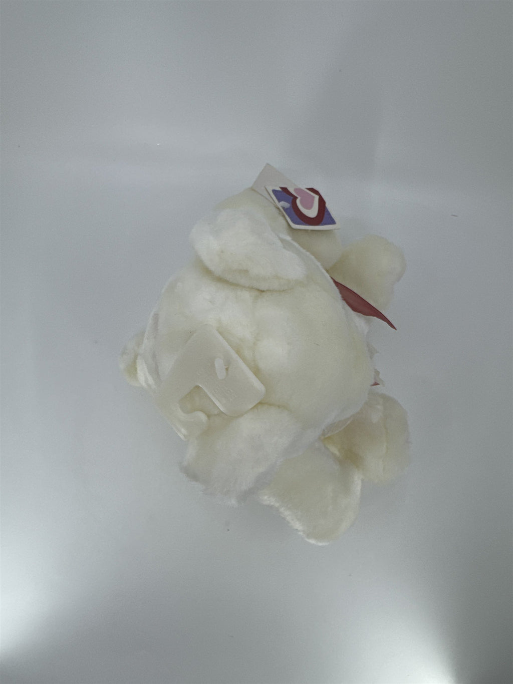 Valentine's Day White Stuffed Animal Teddy Bear with Red Bow And Heart Paws