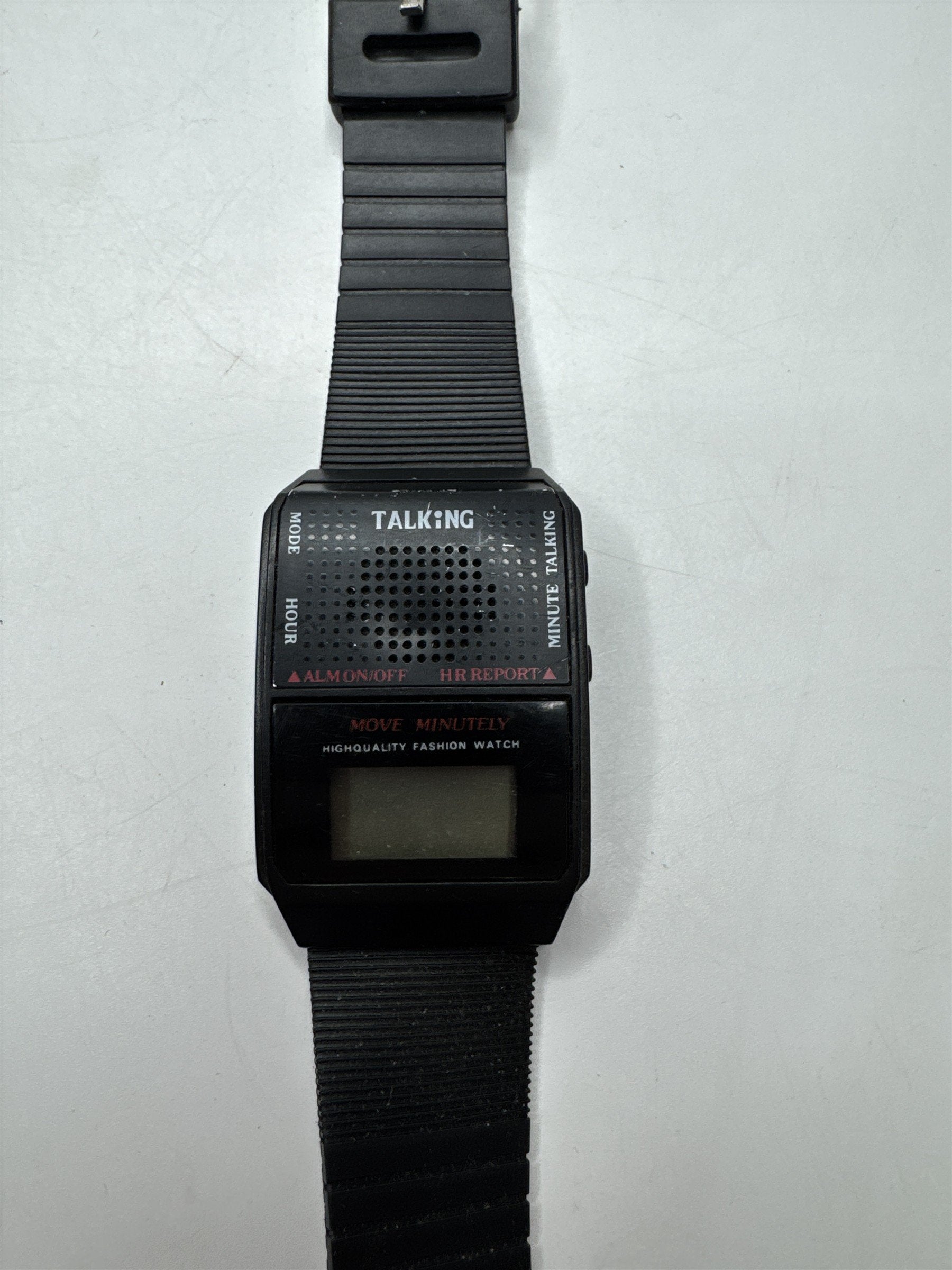VTG Black Digital TALKING Watch Hourly Alarm Report Digital High Quality