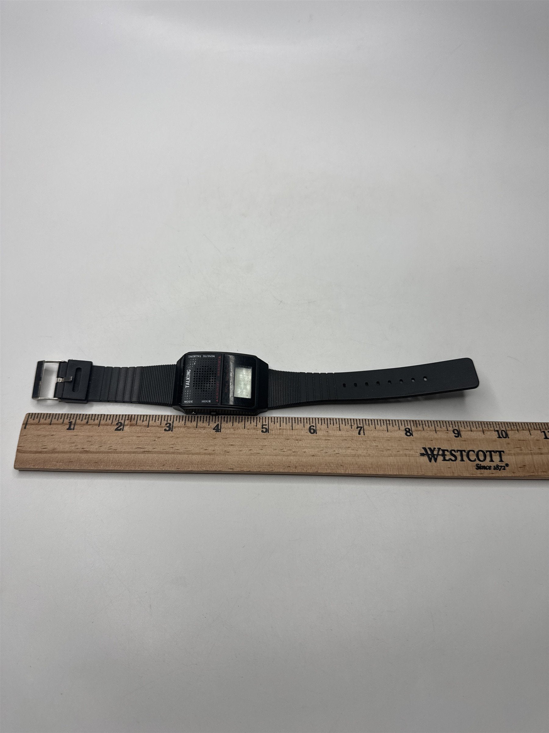 VTG Black Digital TALKING Watch Hourly Alarm Report Digital High Quality