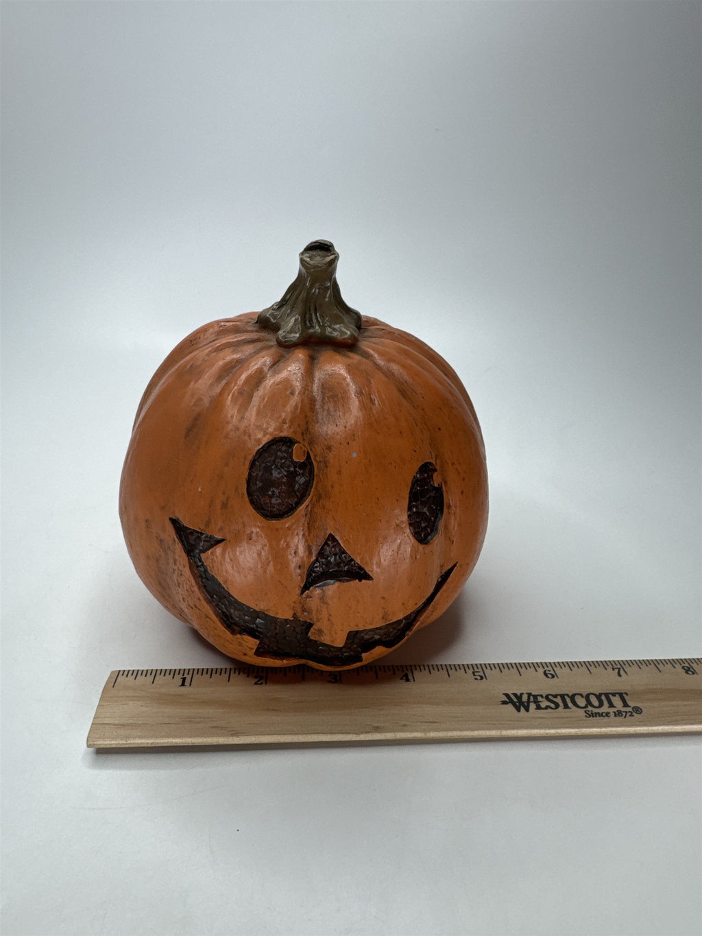 Resin Pumpkin Jack O'Lantern Fall Halloween Decor Collectible