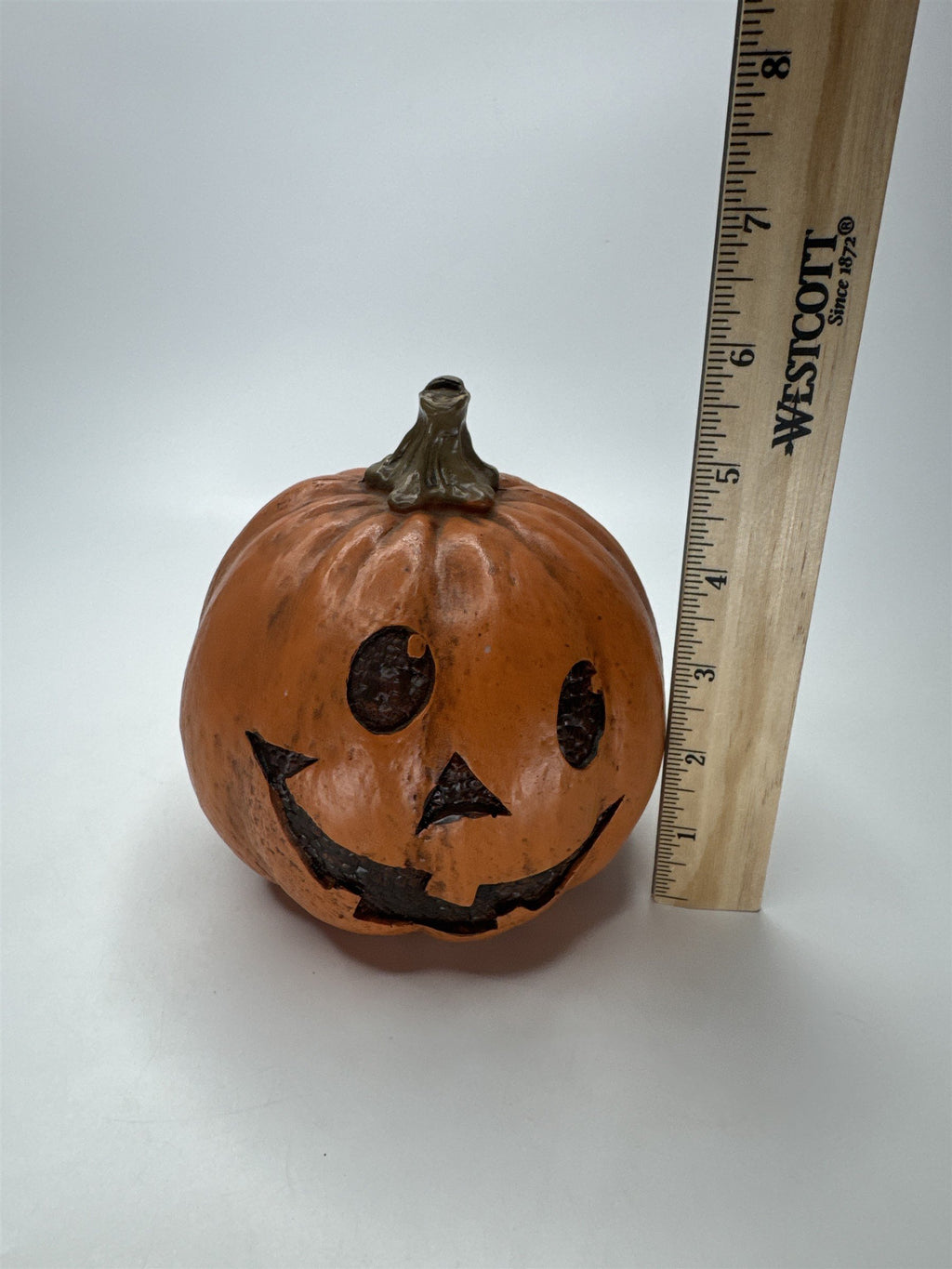 Resin Pumpkin Jack O'Lantern Fall Halloween Decor Collectible