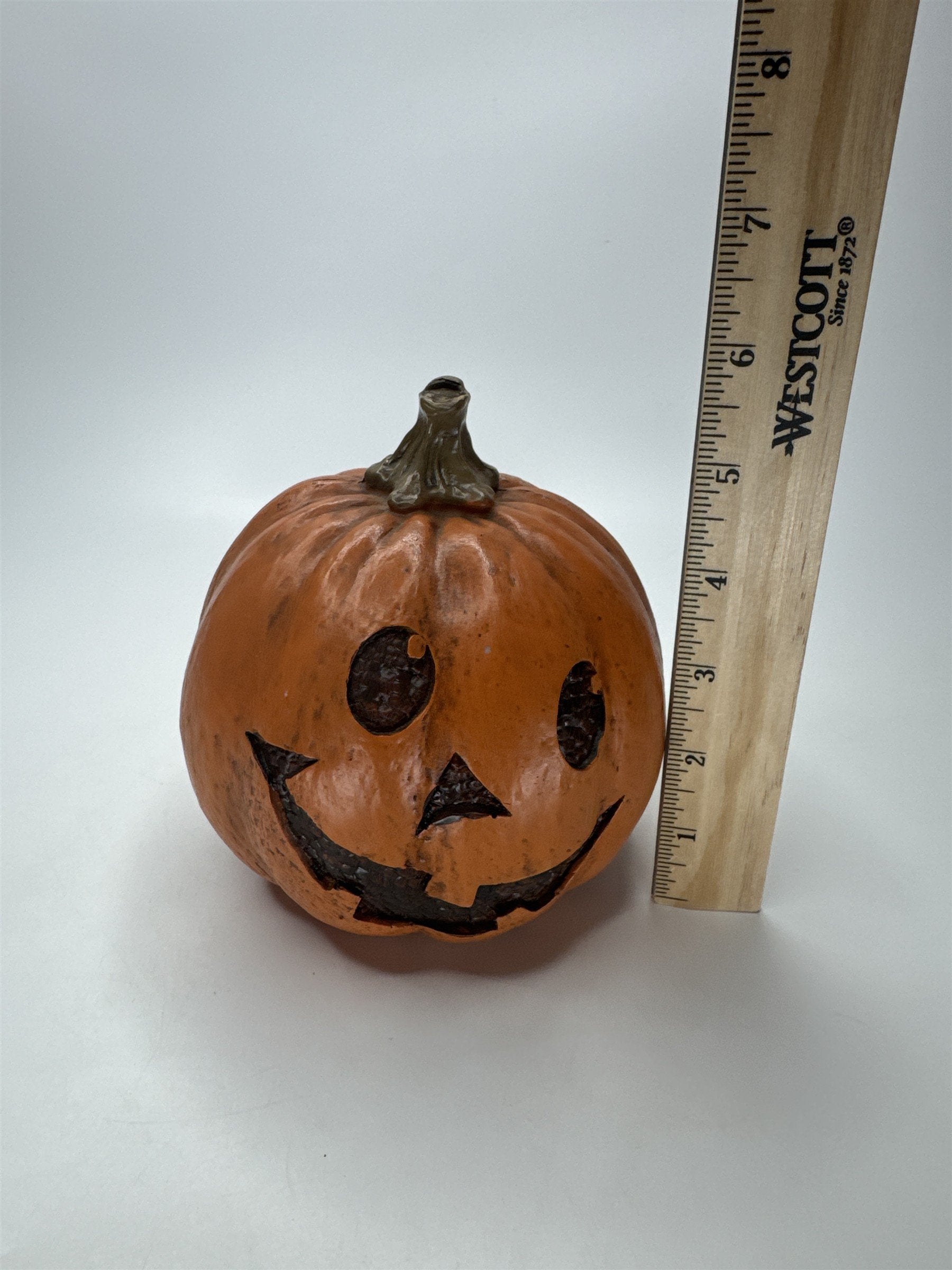 Resin Pumpkin Jack O'Lantern Fall Halloween Decor Collectible