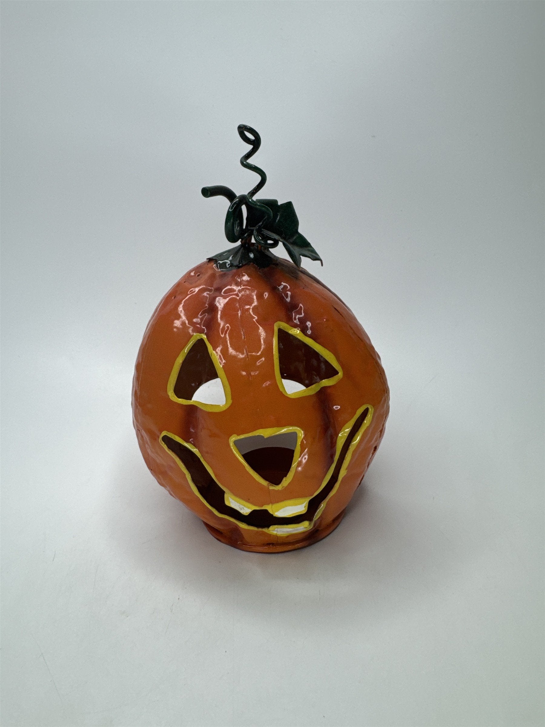 Metal Jack O Lantern Candle Holder Pumpkin Tealight Votive Halloween Decor