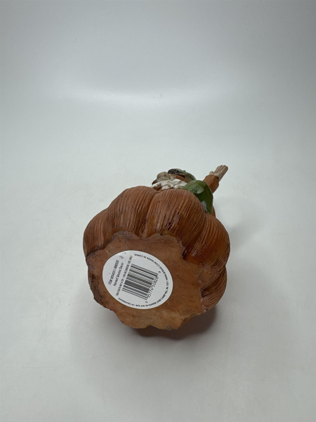 Resin Gnome Figurine Sitting on Pumpkin Fall Harvest Halloween Decor