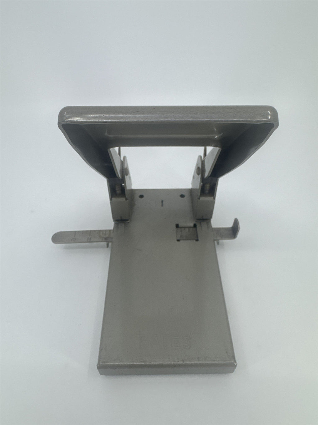 Vintage Grey Metal Bates Perforator Two Hole Punch Paper Hole Puncher