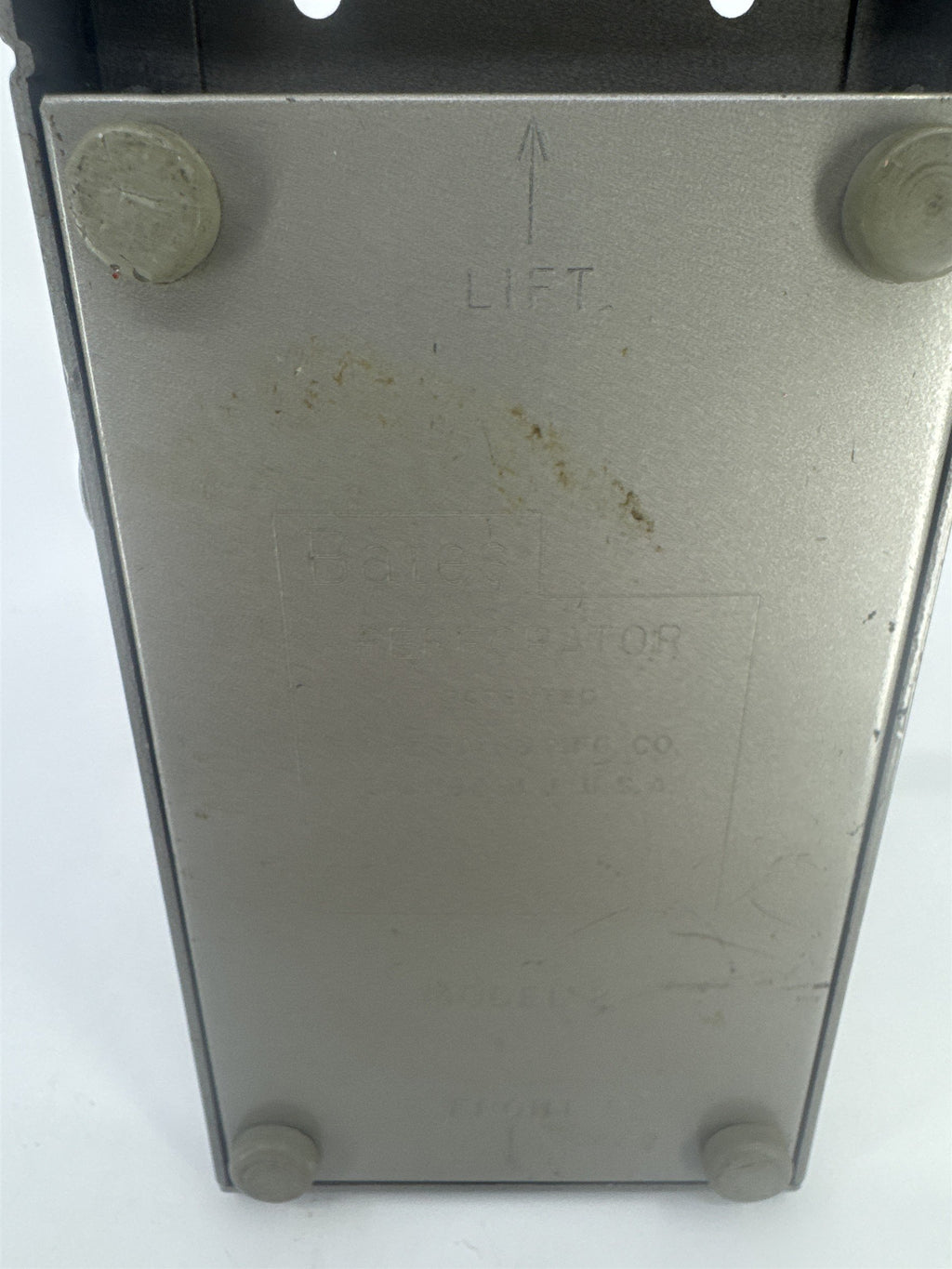 Vintage Grey Metal Bates Perforator Two Hole Punch Paper Hole Puncher