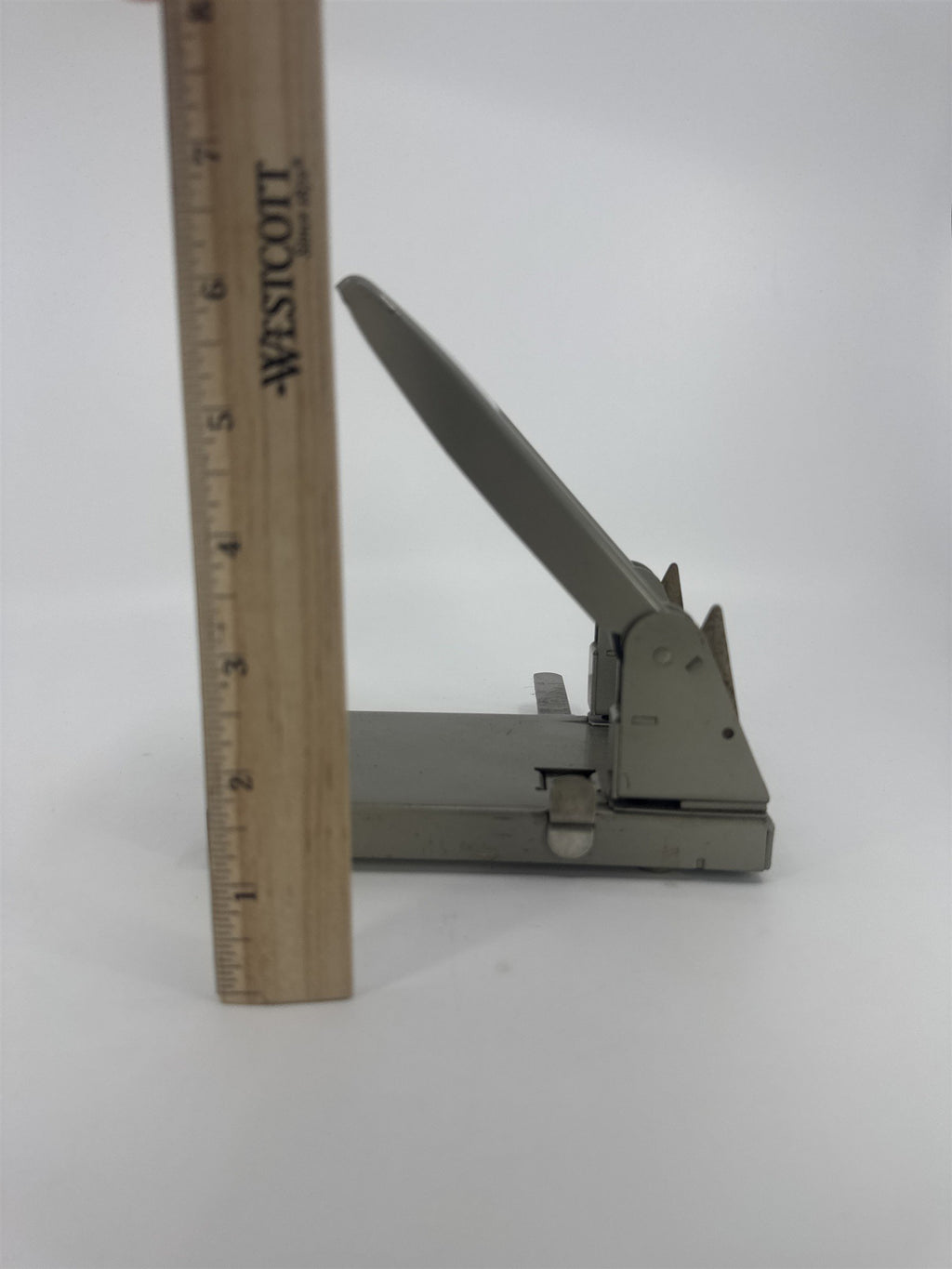 Vintage Grey Metal Bates Perforator Two Hole Punch Paper Hole Puncher
