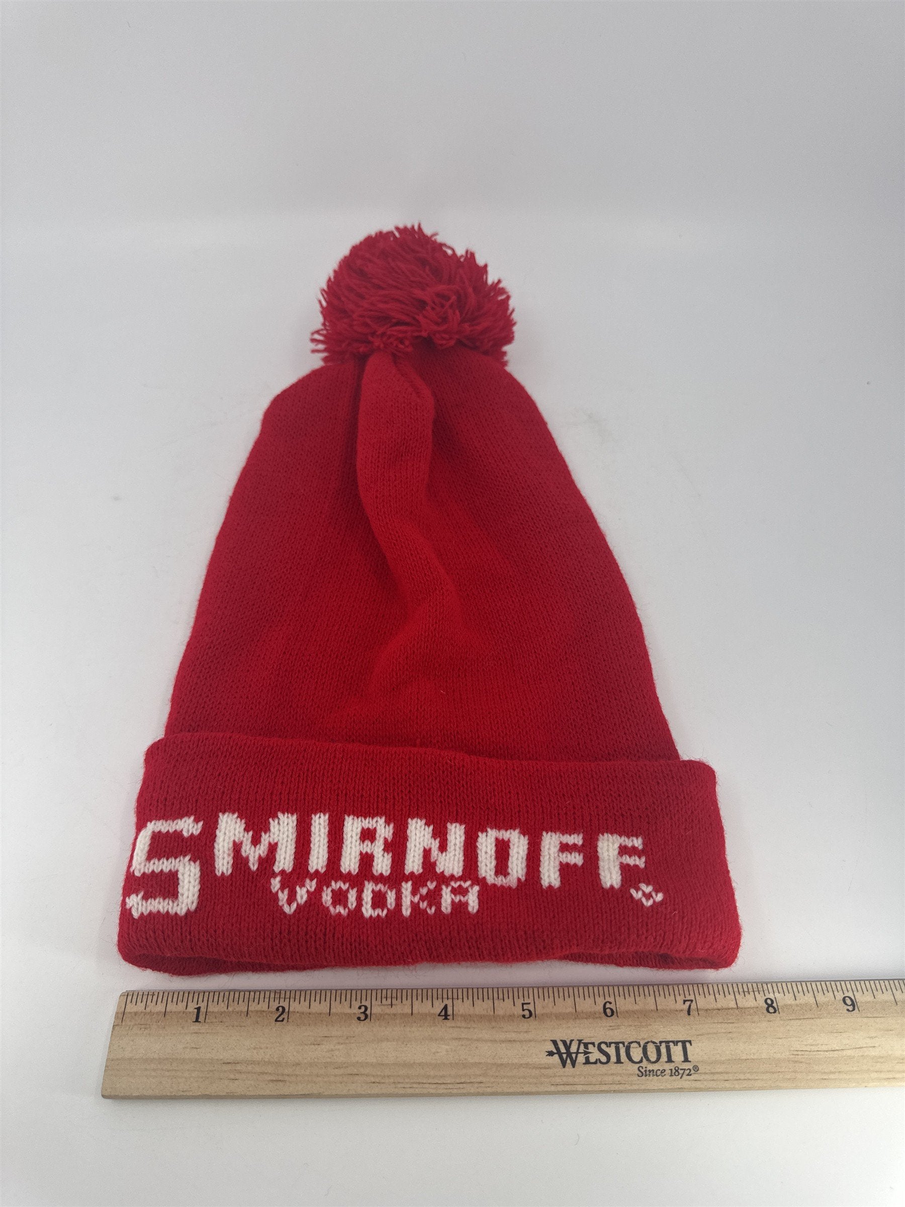 Red And White Smirnoff Vodka Winter Beanie Hat Drinkers Hat