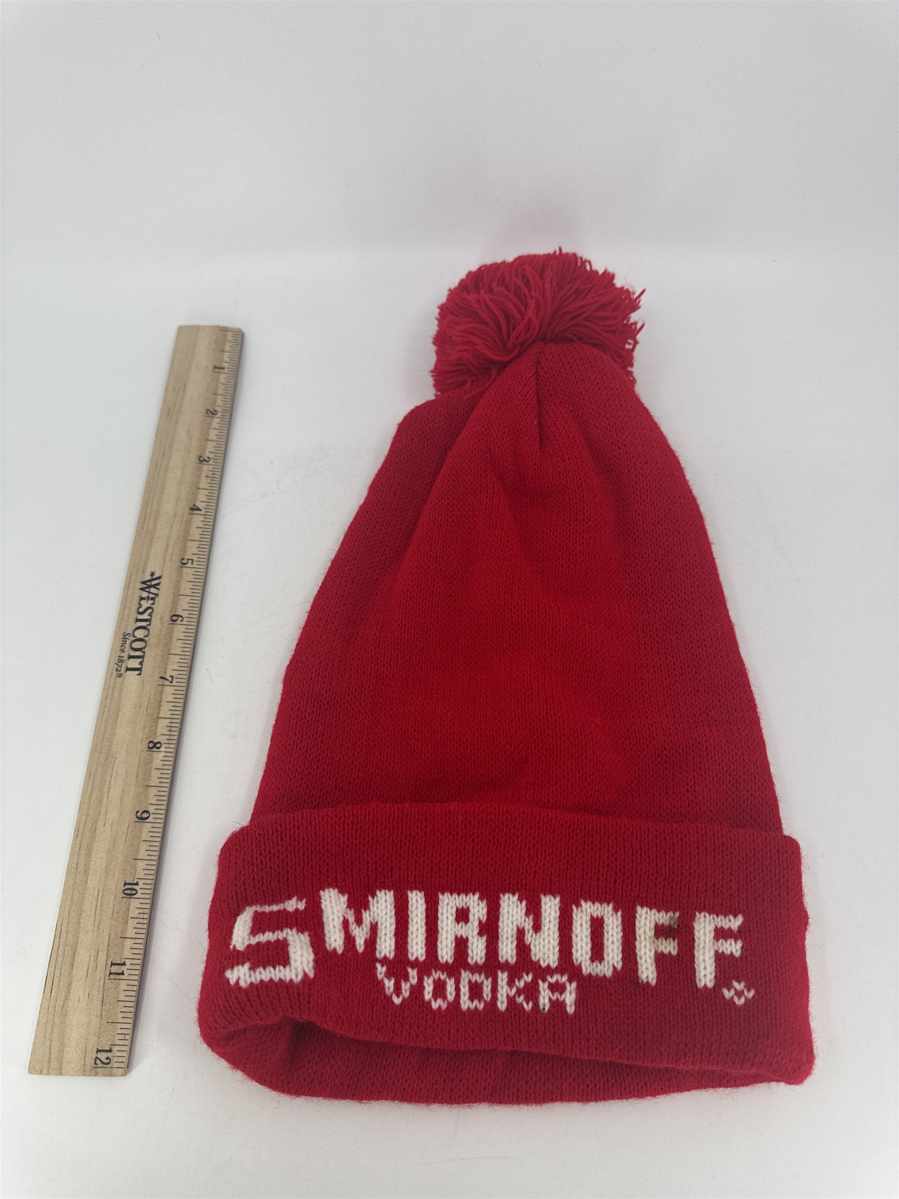 Red And White Smirnoff Vodka Winter Beanie Hat Drinkers Hat