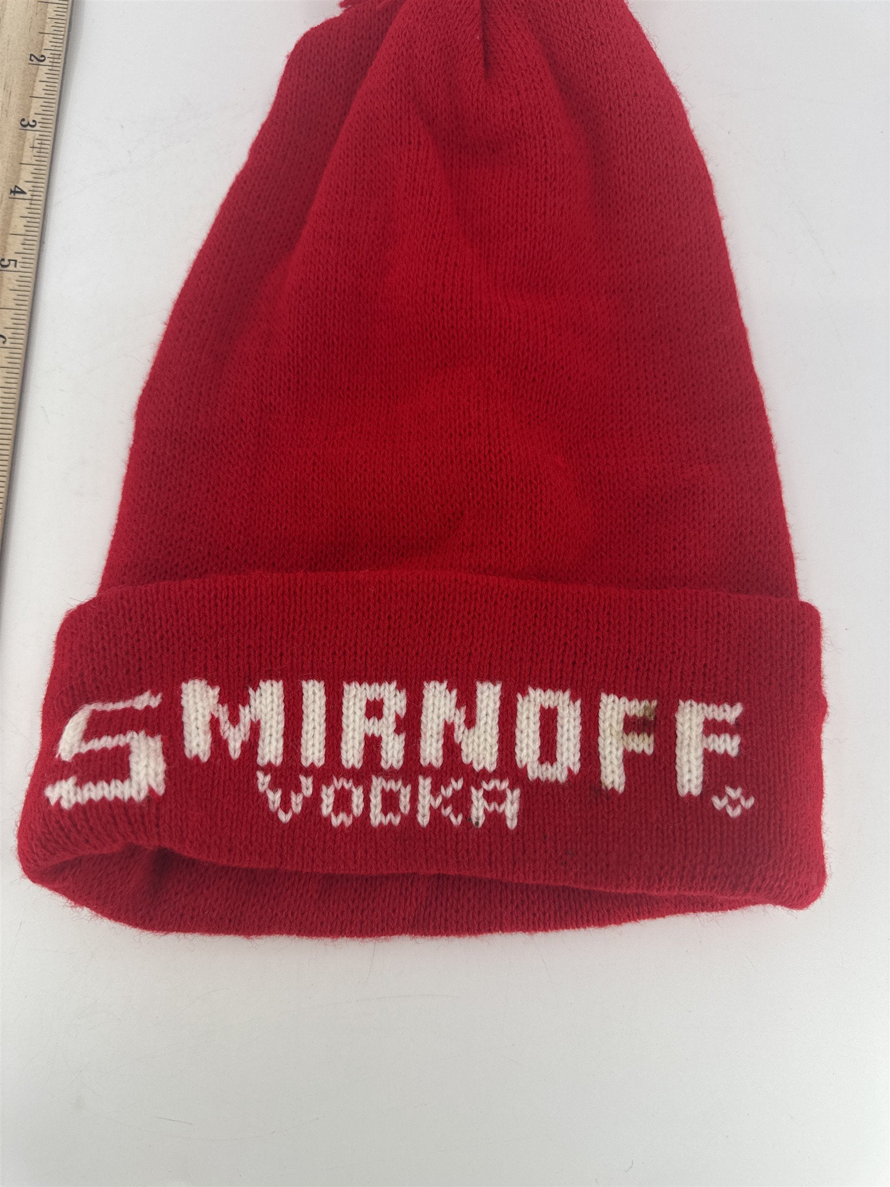 Red And White Smirnoff Vodka Winter Beanie Hat Drinkers Hat