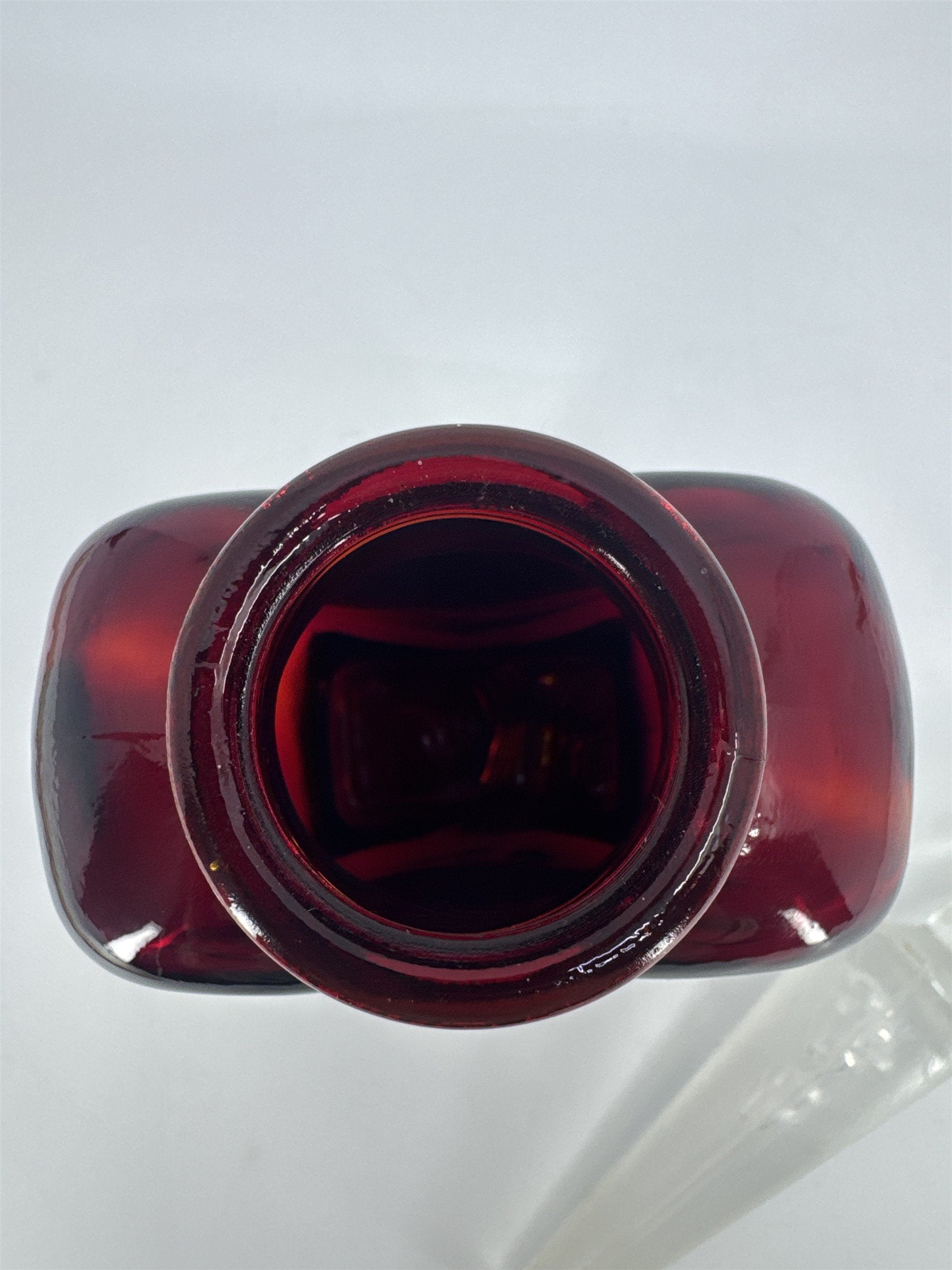 Vintage Heart Shaped Valentine's Day Glass Bottle Perfume Bottle W/ Stopper