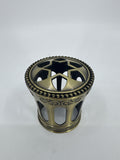 Vintage Ne 'Qwa Art Fragrance Oil Lamp Crown Brass Toned Topper