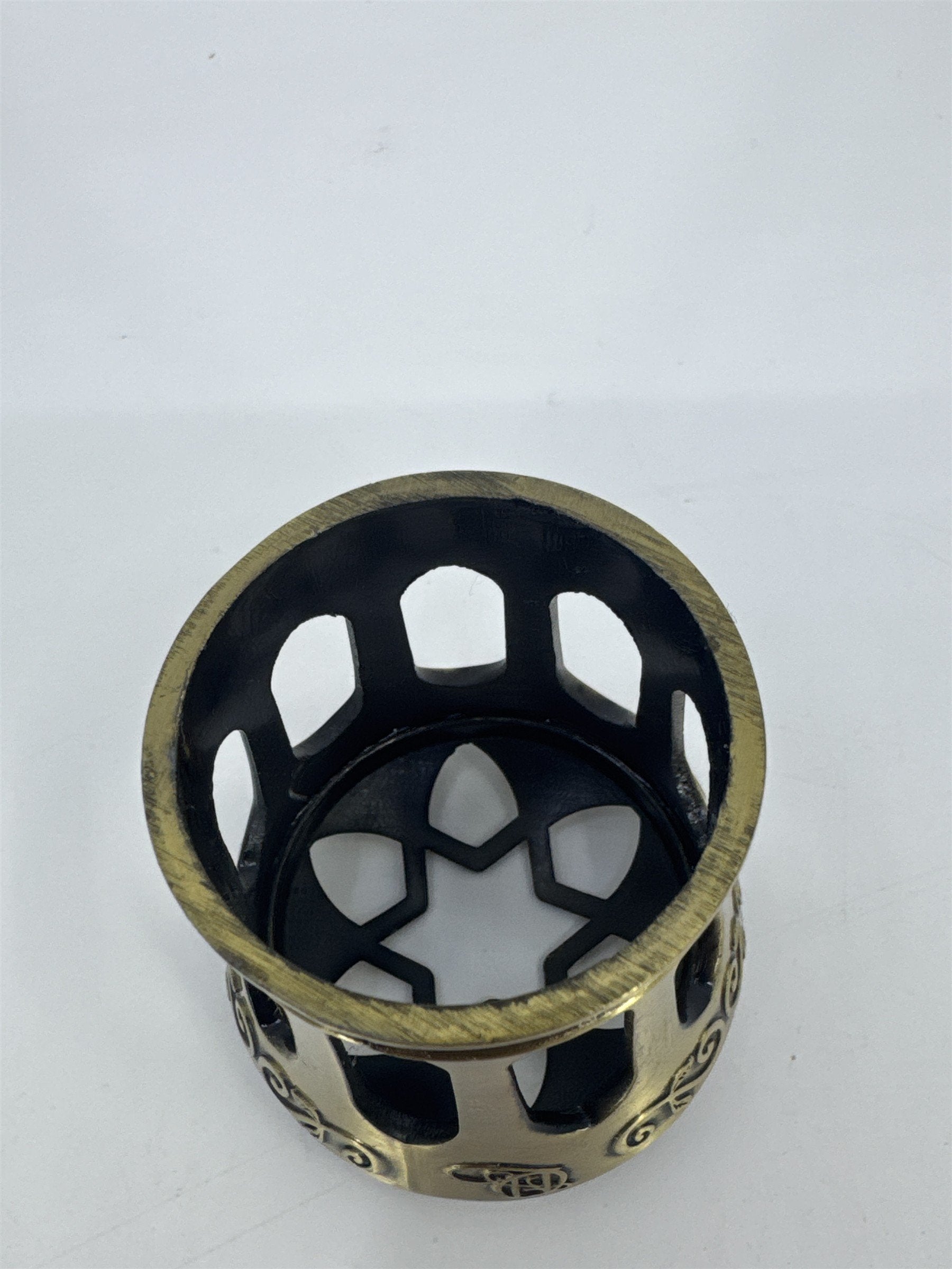 Vintage Ne 'Qwa Art Fragrance Oil Lamp Crown Brass Toned Topper