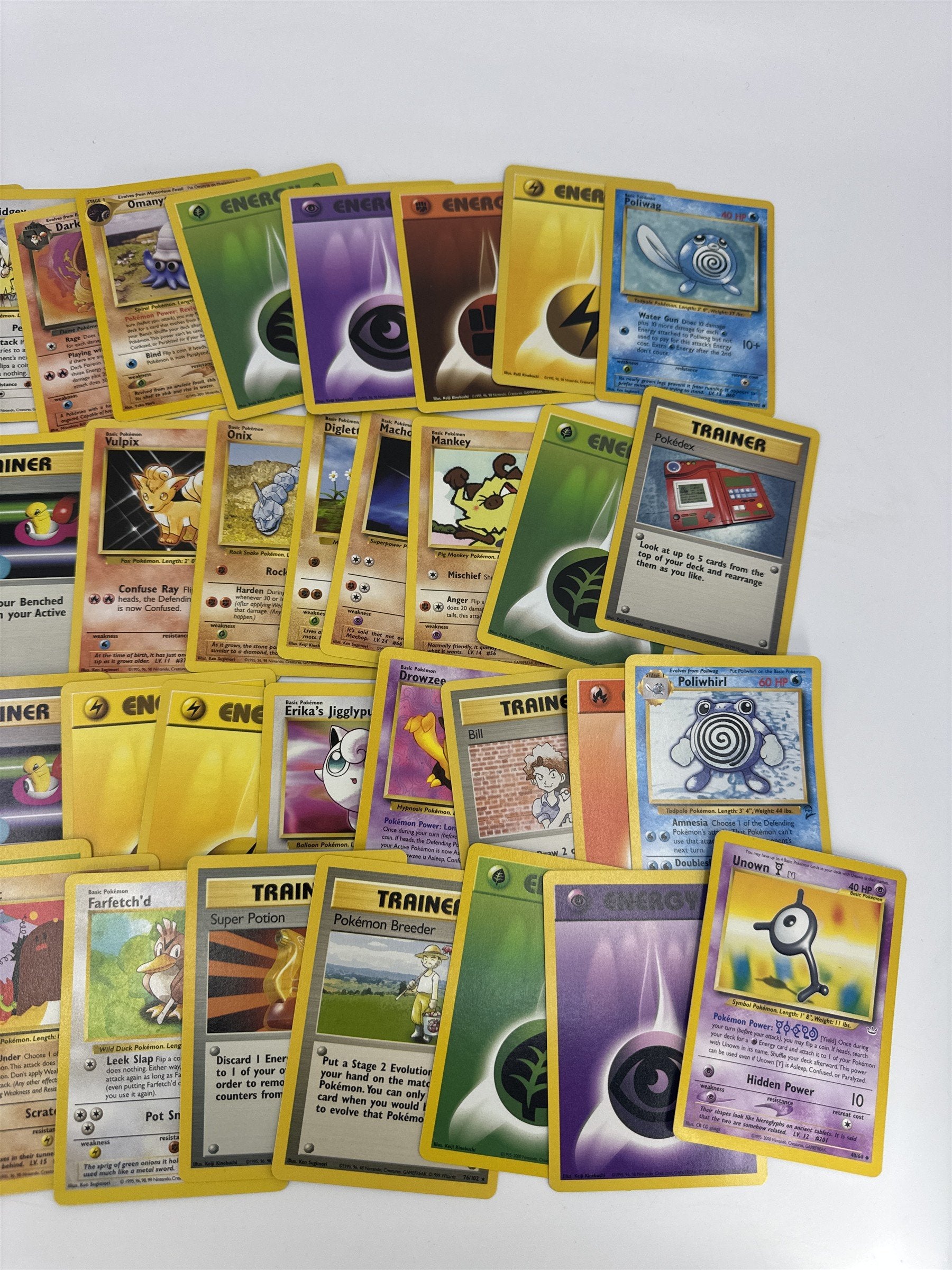 Lot of 40 Random Assorted Pokemon Playing Cards Vintage 1999 (As Pictured)