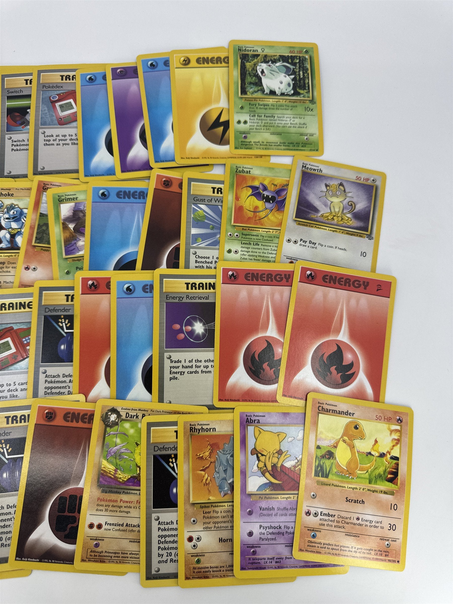 Lot of 40 Random Assorted Pokemon Playing Cards Vintage 1999 (As Pictured)