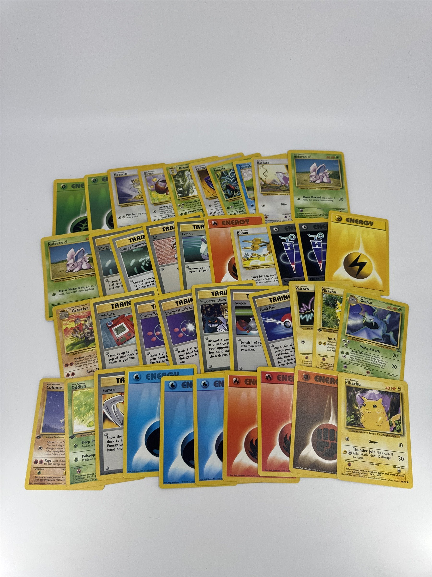 Lot of 40 Random Assorted Pokemon Playing Cards Vintage 1999 (As Pictured)
