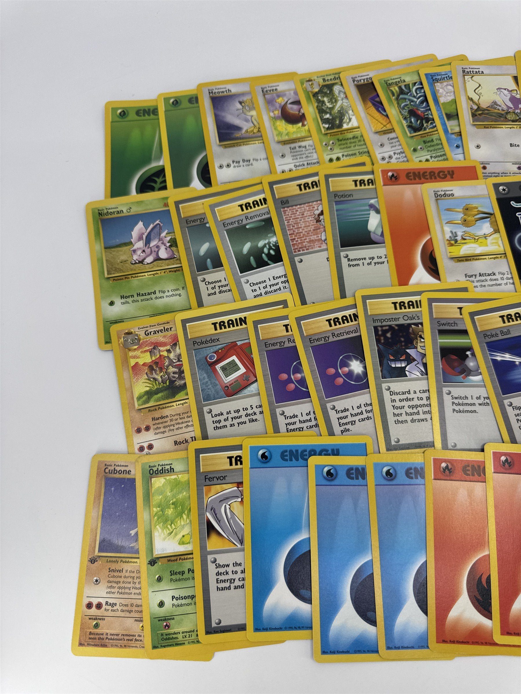 Lot of 40 Random Assorted Pokemon Playing Cards Vintage 1999 (As Pictured)