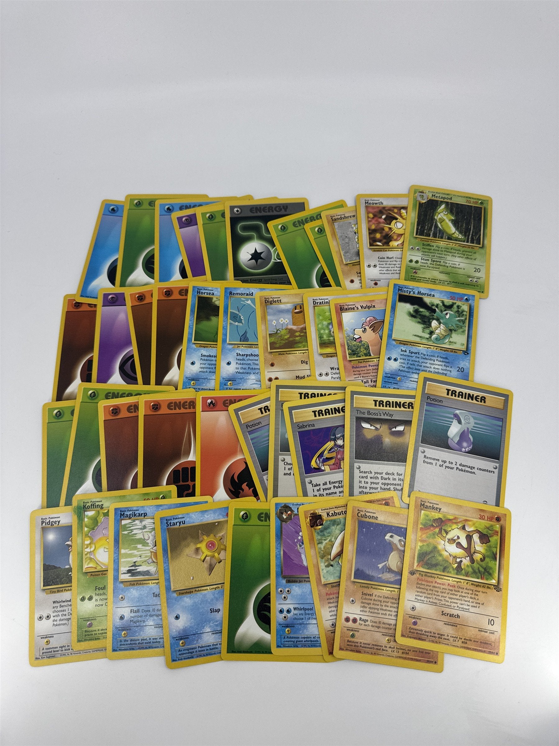 Lot of 40 Random Assorted Pokemon Playing Cards Vintage 1999 (As Pictured)