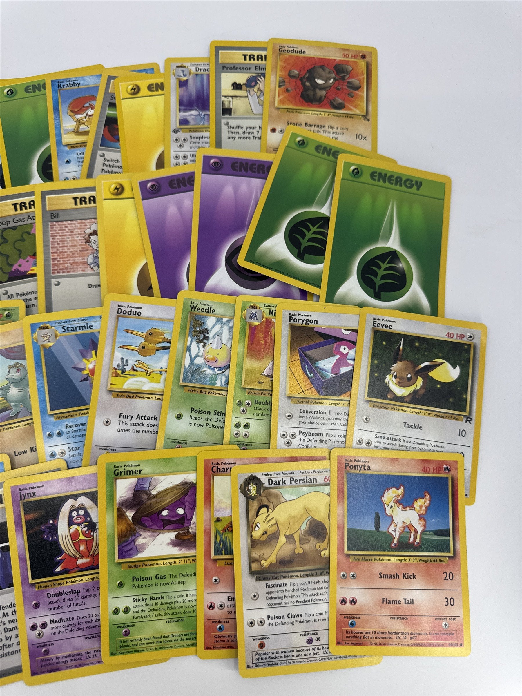 Lot of 40 Random Assorted Pokemon Playing Cards Vintage 1999 (As Pictured)