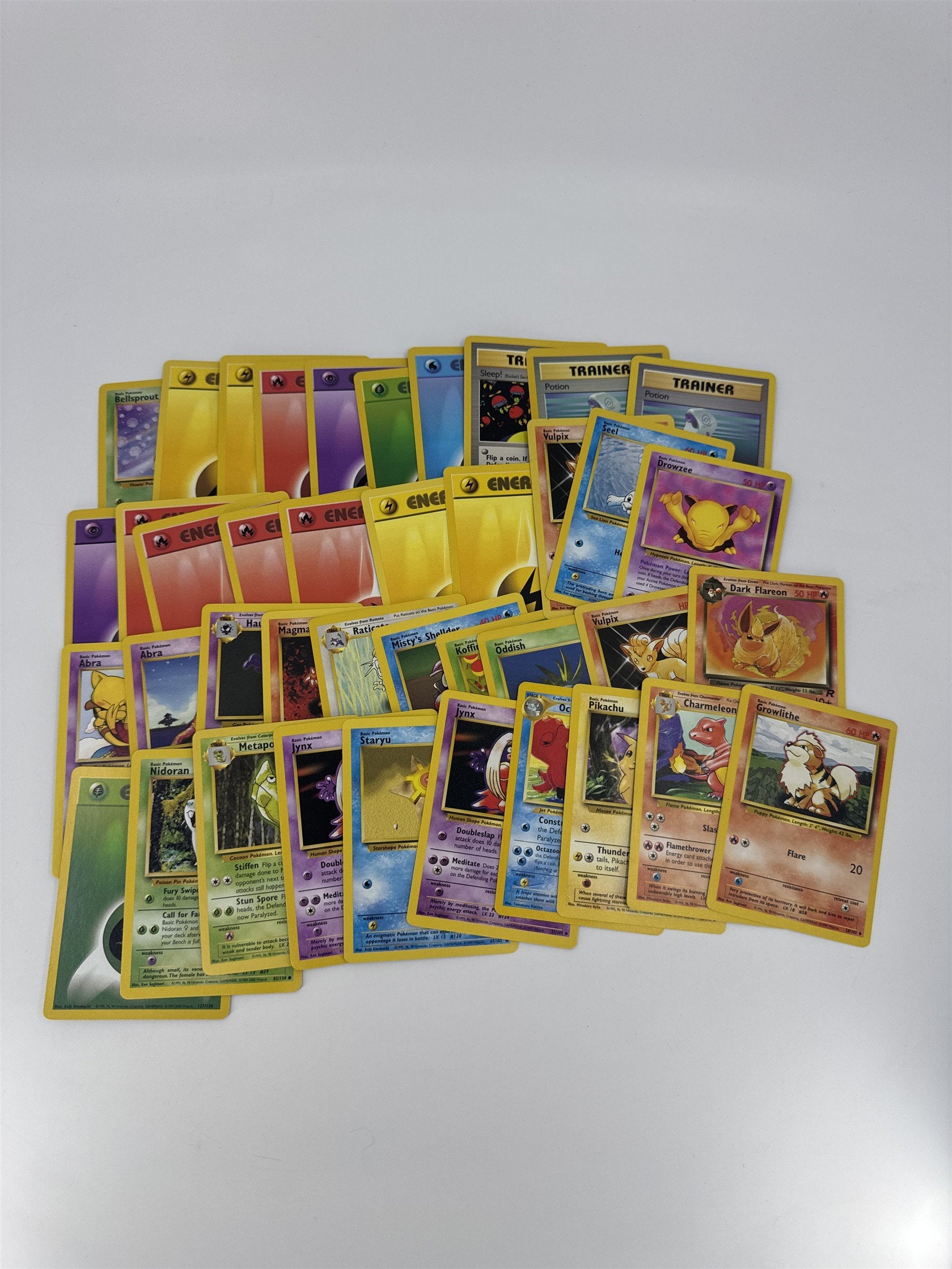 Lot of 40 Random Assorted Pokemon Playing Cards Vintage 1999 (As Pictured)