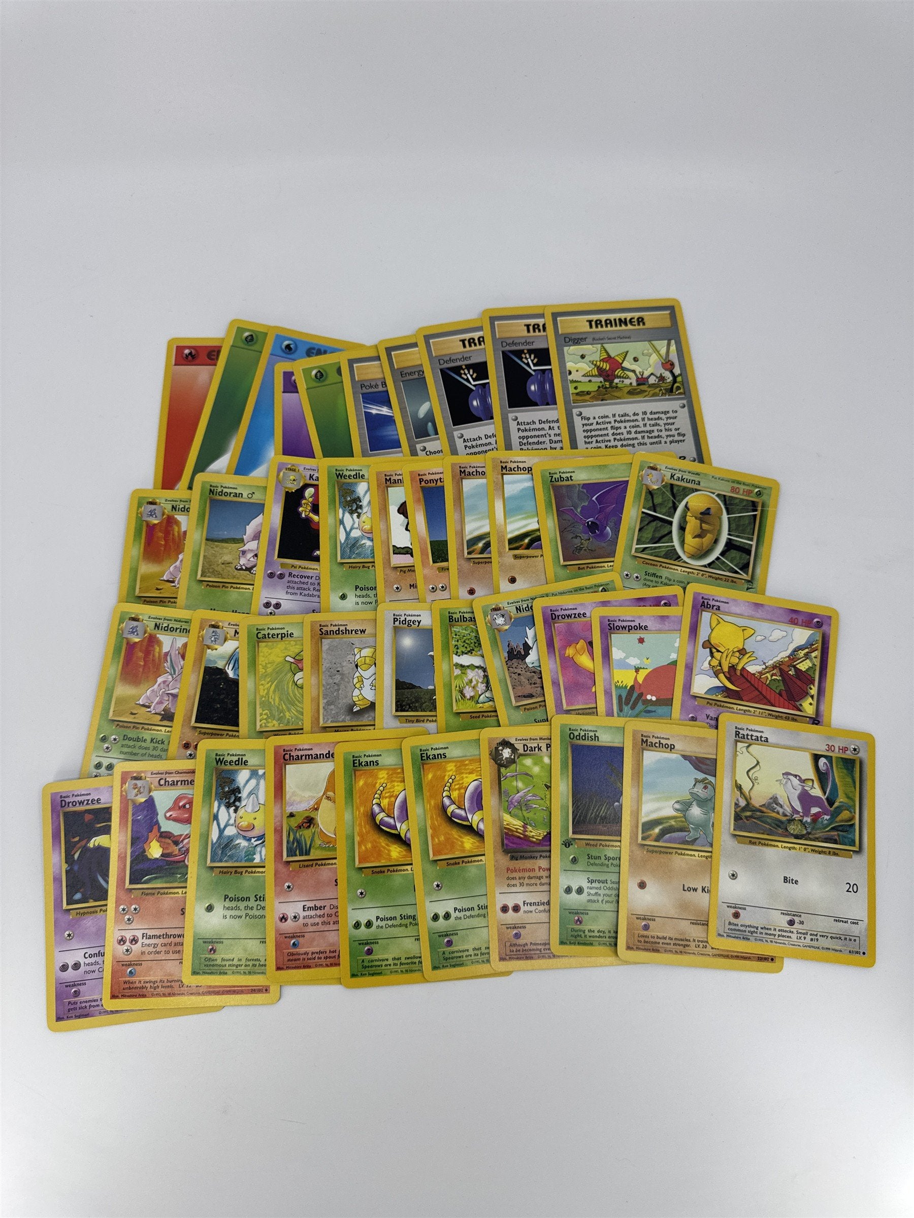 Lot of 40 Random Assorted Pokemon Playing Cards Vintage 1999 (As Pictured)