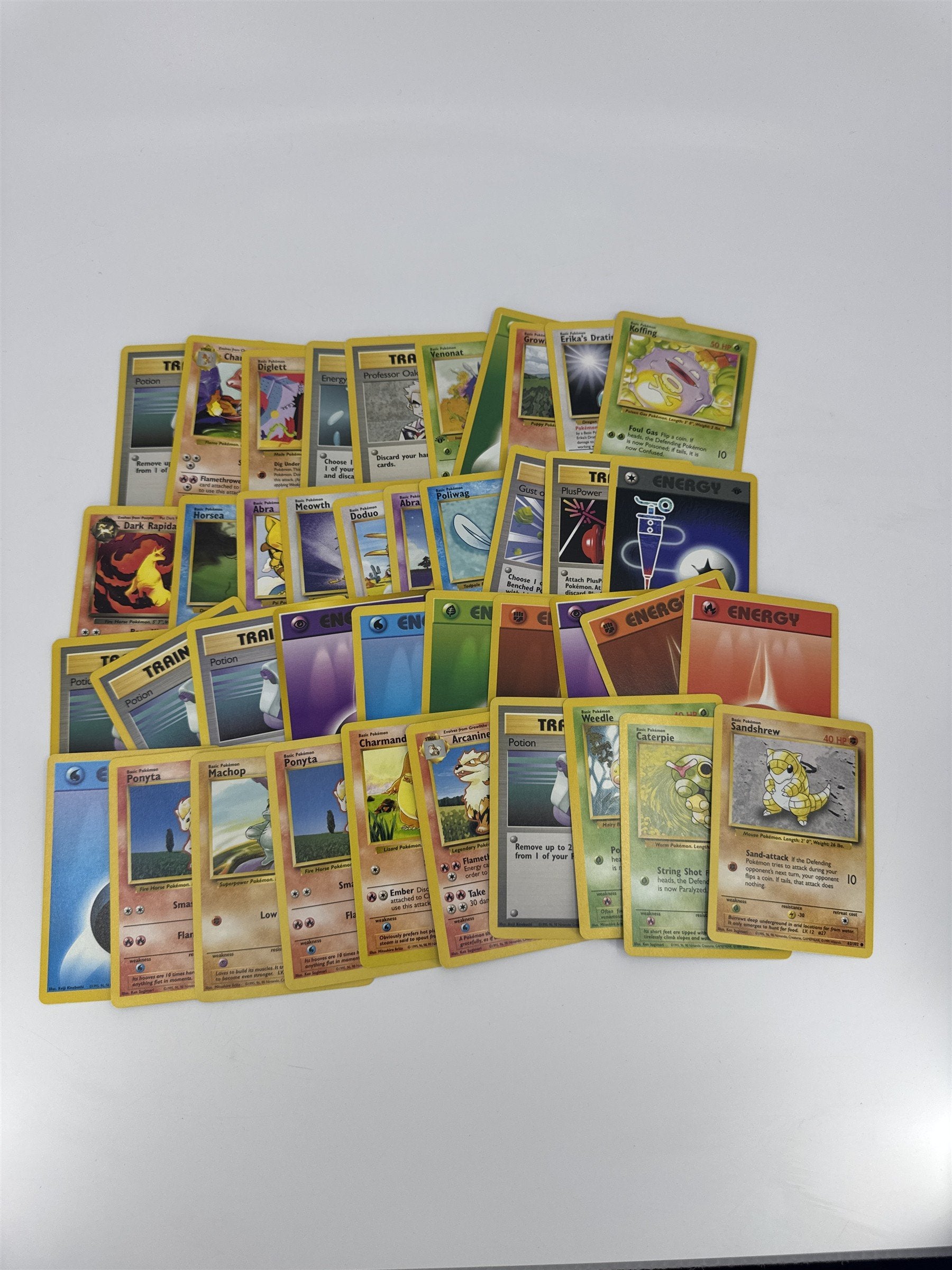 Lot of 40 Random Assorted Pokemon Playing Cards Vintage 1999 (As Pictured)