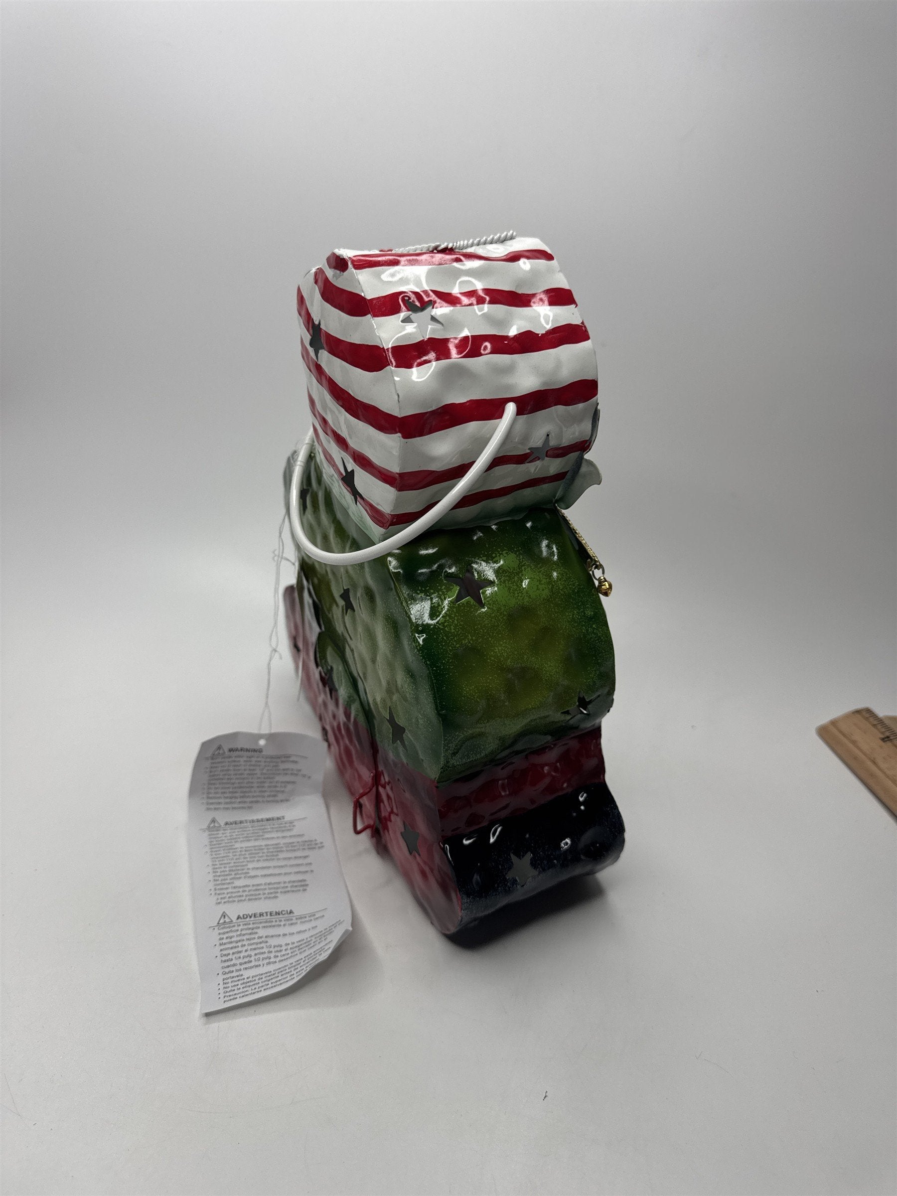 Home Interiors Metal Elf Candle Holder Christmas Votive Lantern Holiday NIB