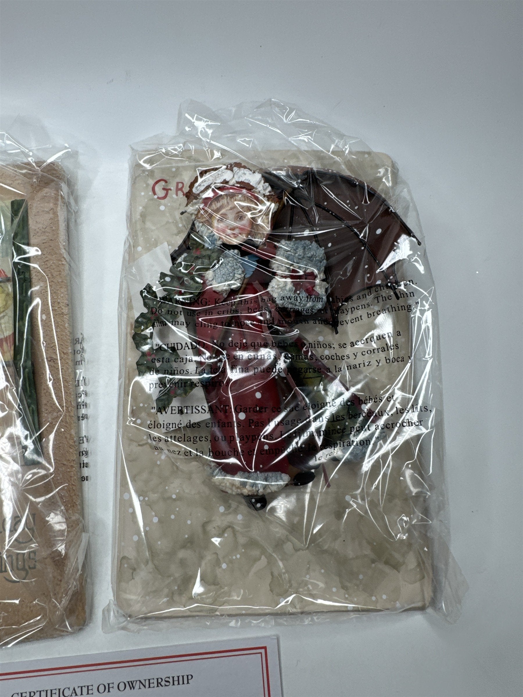 Boehm at Home Victorian Christmas Tin Art Wall Plaques Set of 2 Home Interiors