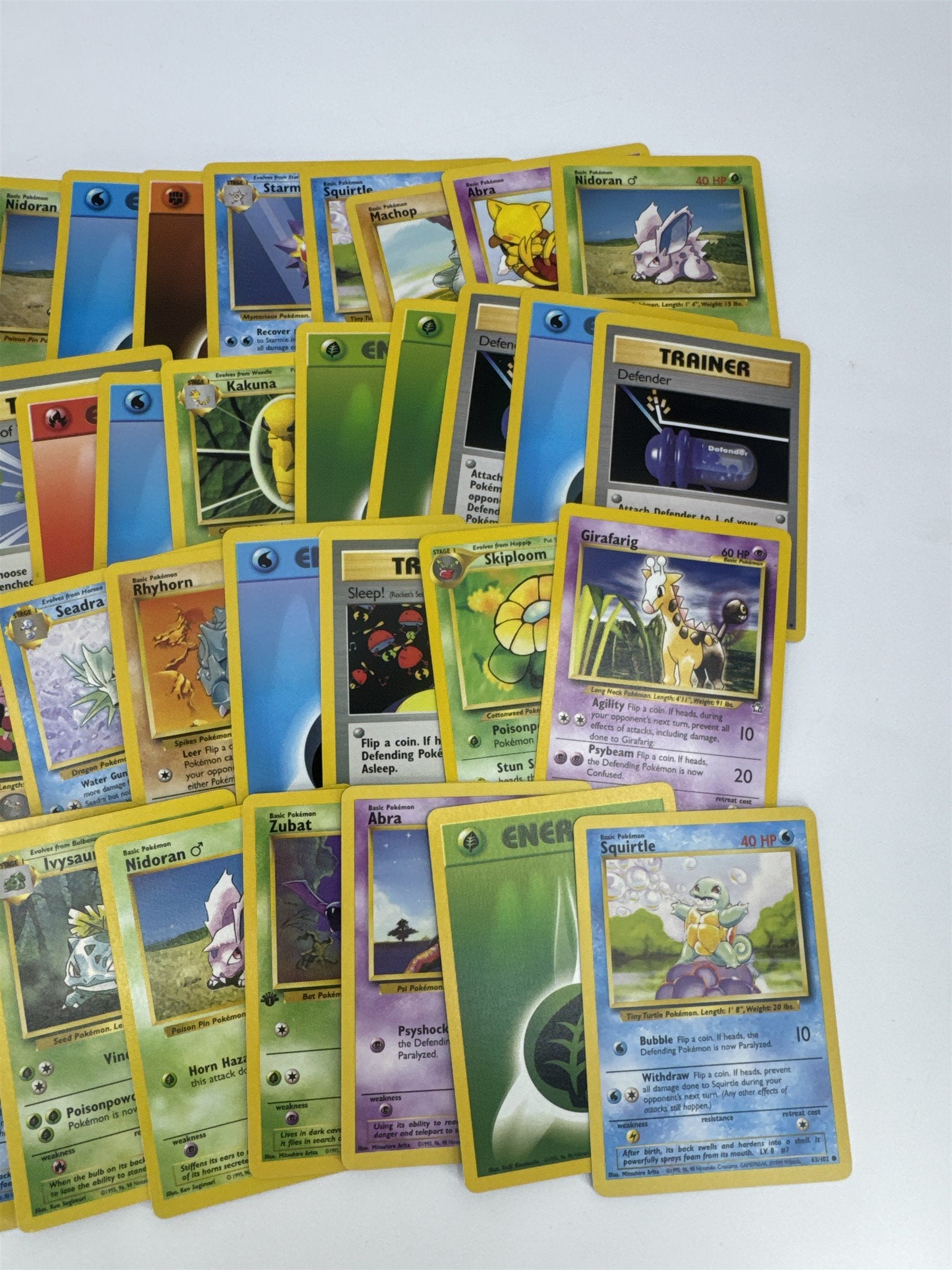 Lot of 40 Random Assorted Pokemon Playing Cards Vintage 1999 (As Pictured)
