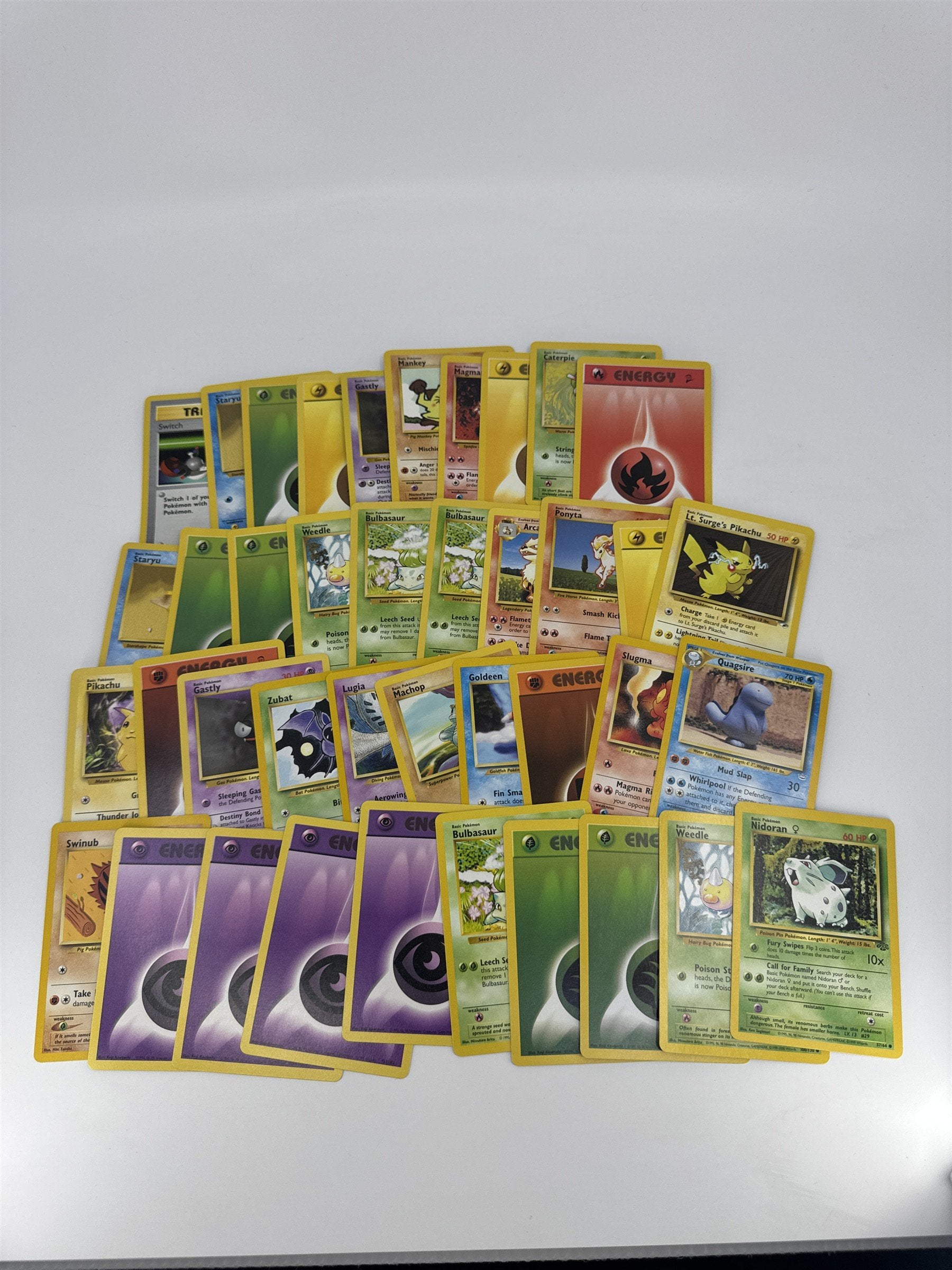 Lot of 40 Random Assorted Pokemon Playing Cards Vintage 1999 (As Pictured)