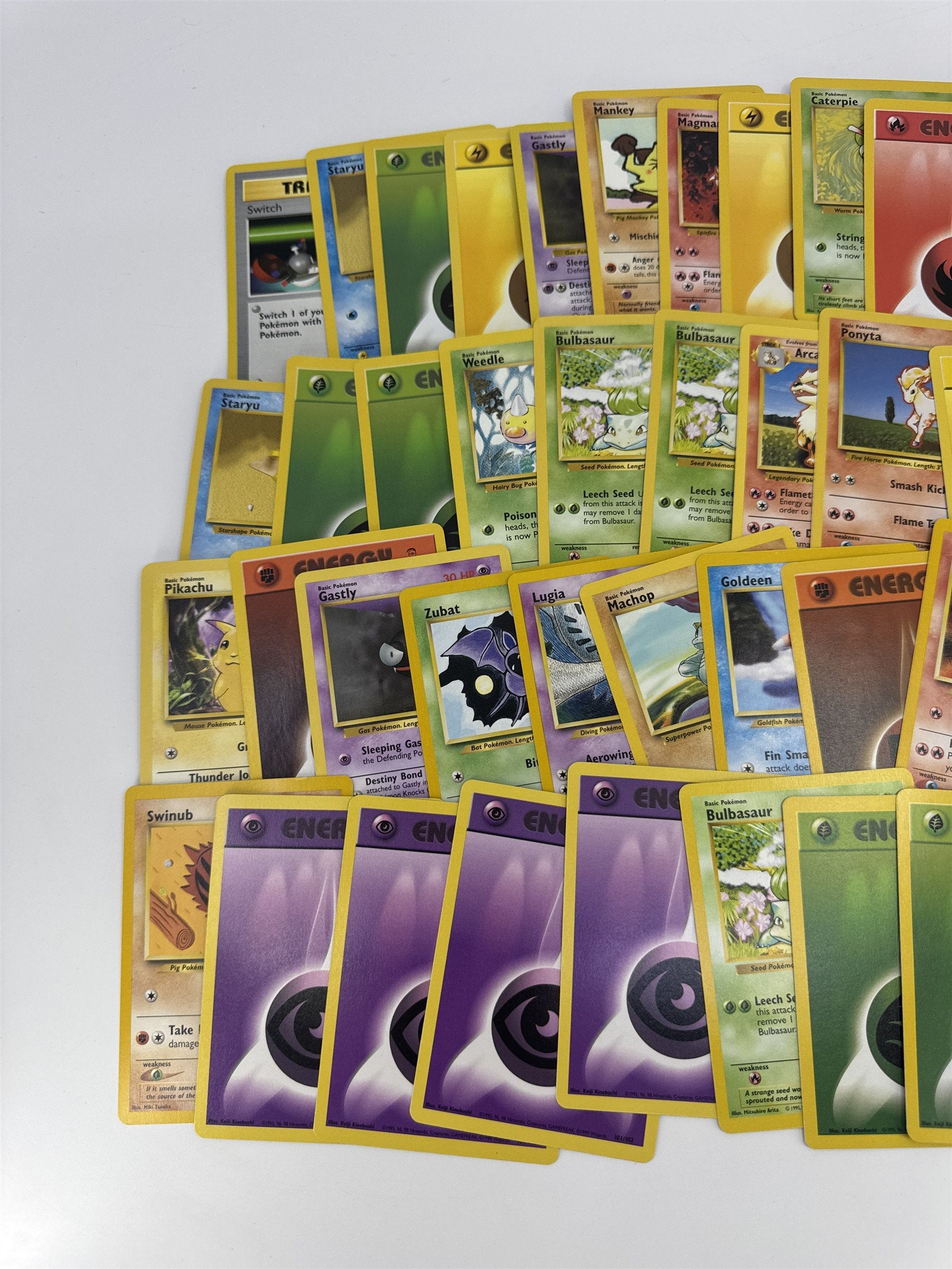 Lot of 40 Random Assorted Pokemon Playing Cards Vintage 1999 (As Pictured)