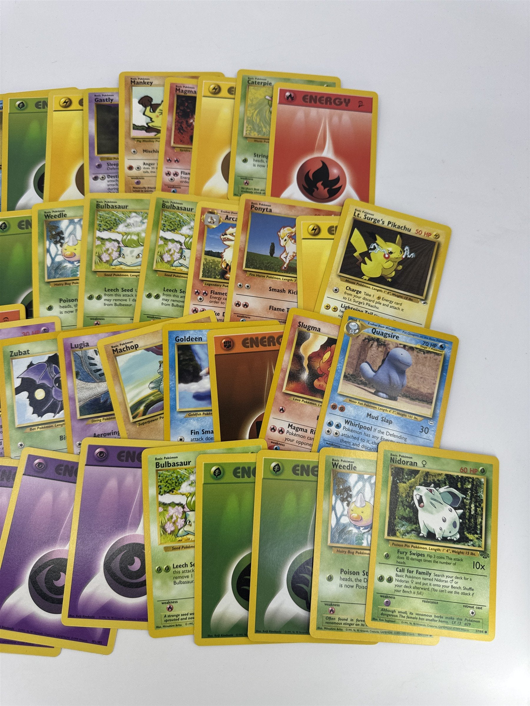 Lot of 40 Random Assorted Pokemon Playing Cards Vintage 1999 (As Pictured)