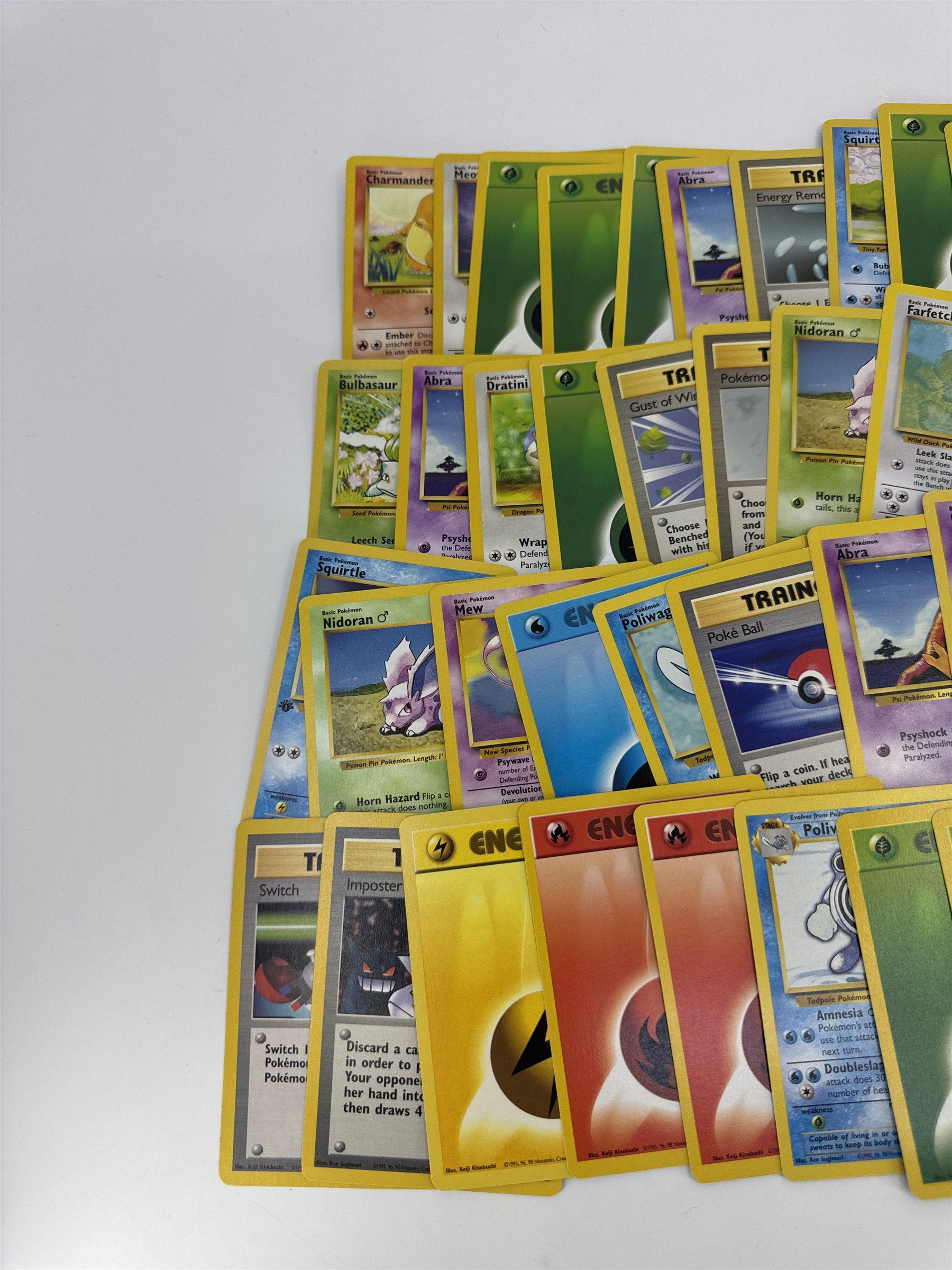 Lot of 40 Random Assorted Pokemon Playing Cards Vintage 1999 (As Pictured)