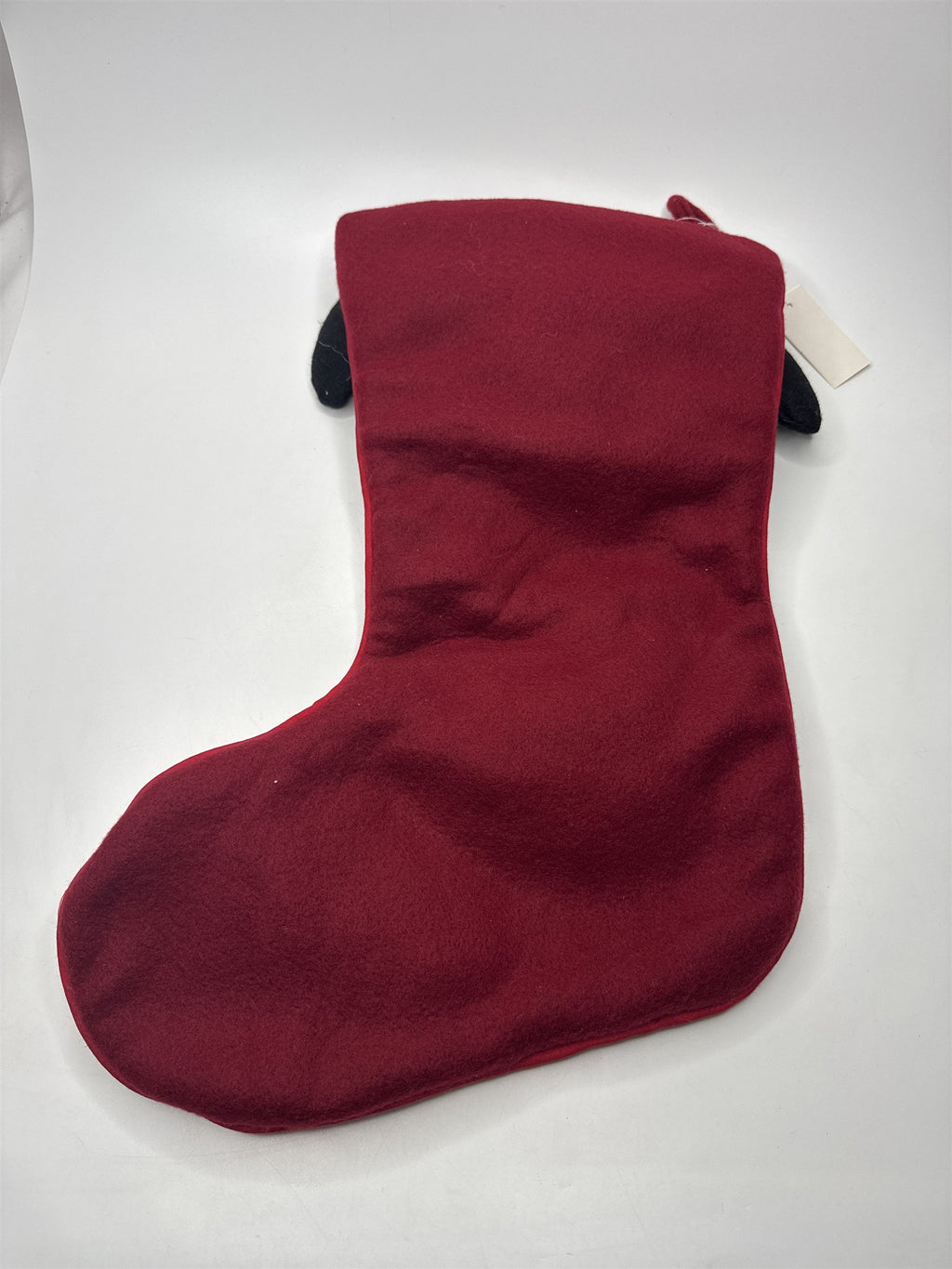 Home Interiors Christmas Cheer Stocking 3D Santa Reindeer Applique Plush