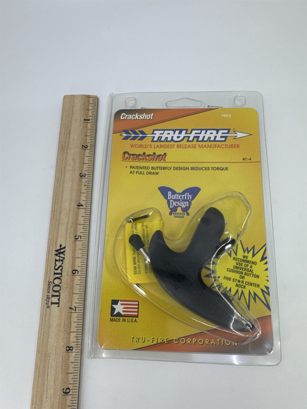 Vintage Tru Fire Crackshot Archery Hunting Thumb Release Butterfly Design