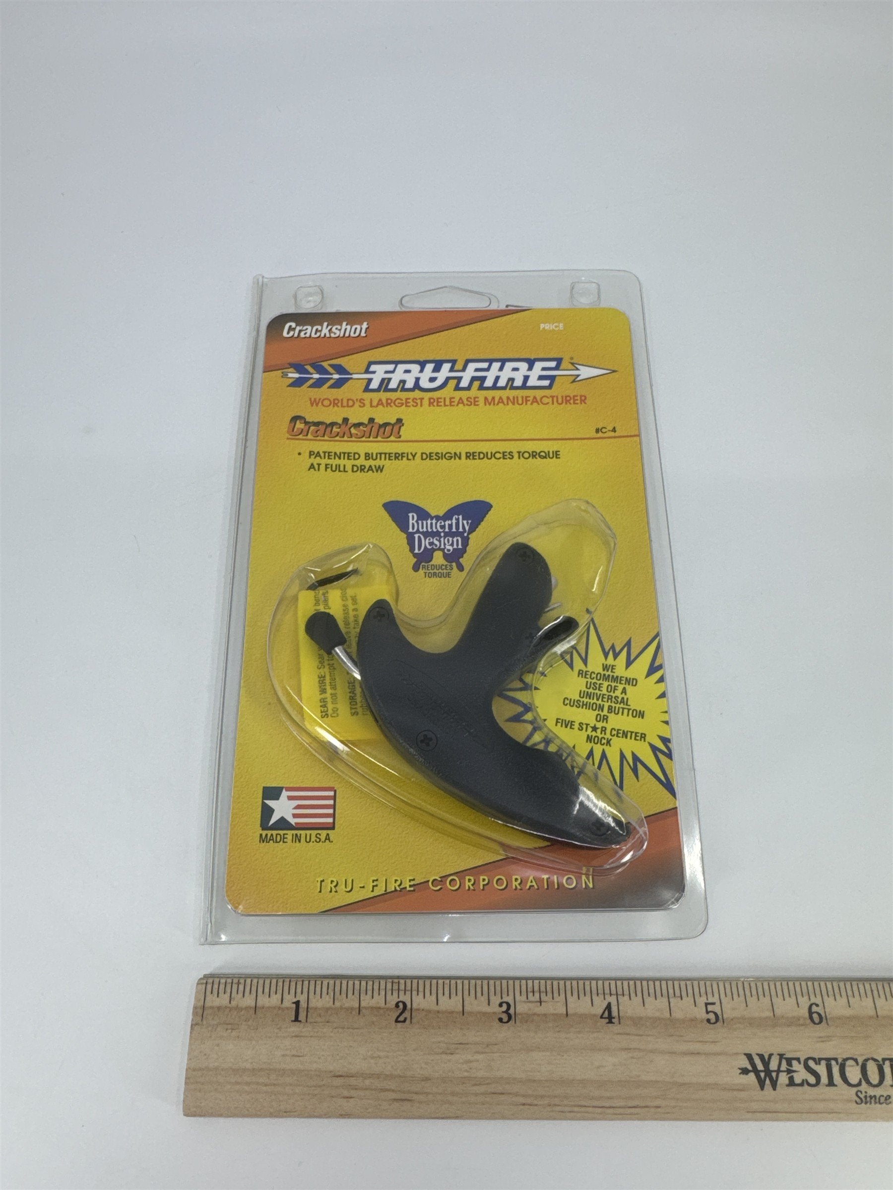 Vintage Tru Fire Crackshot Archery Hunting Thumb Release Butterfly Design