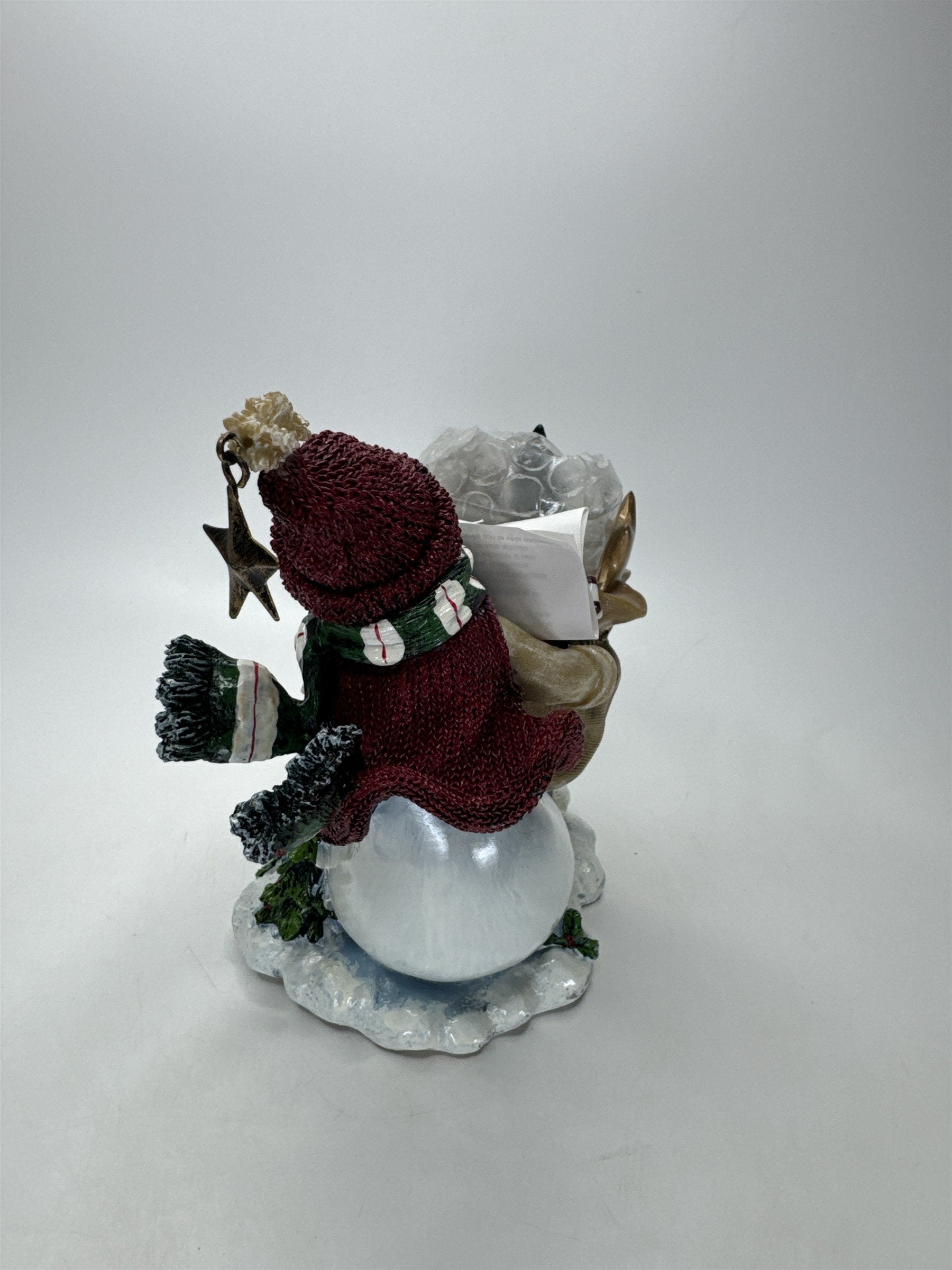 Home Interiors Snowman Candle Holder 57038 Christmas Votive Figurine V-13820 NIB