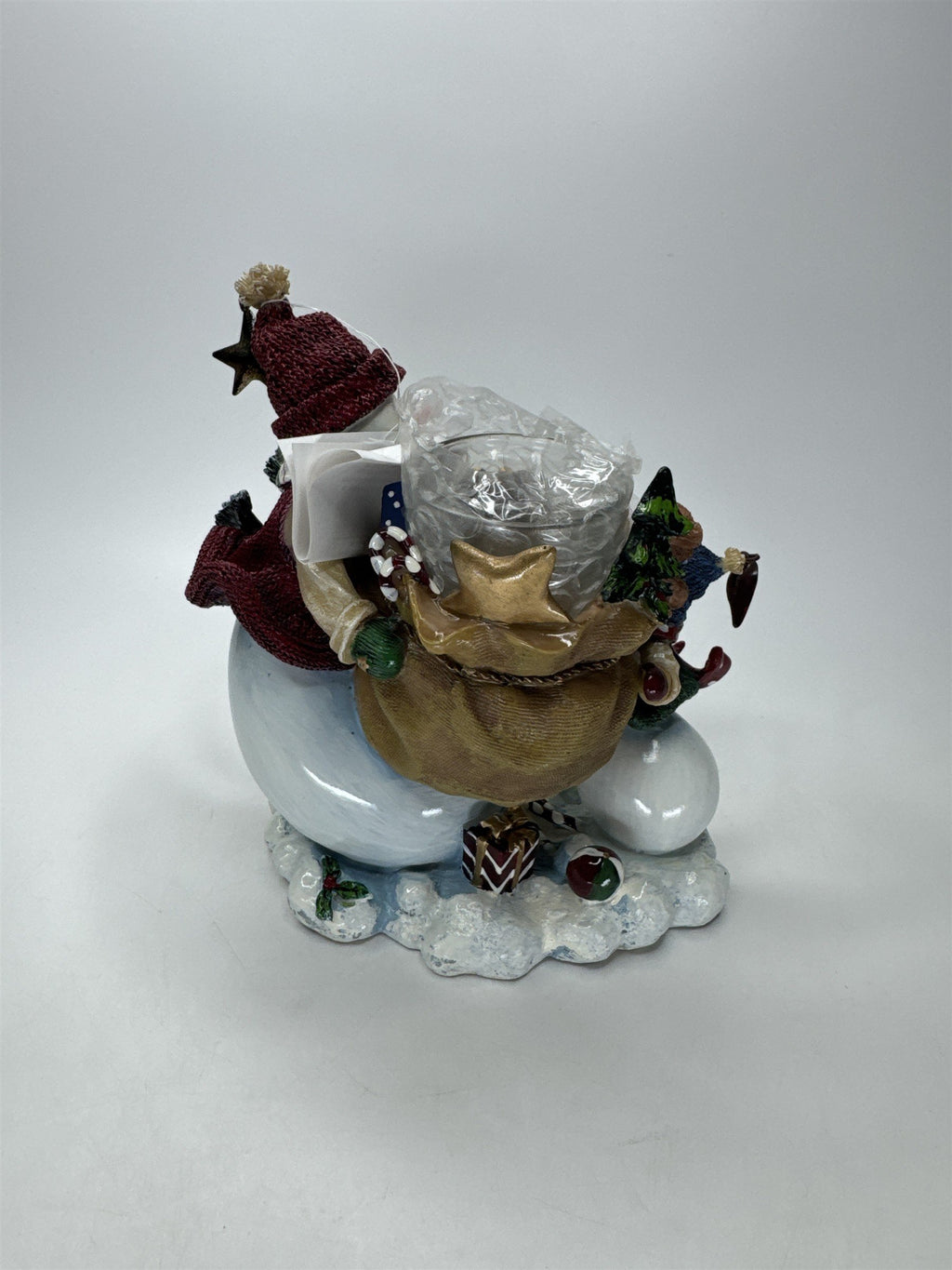 Home Interiors Snowman Candle Holder 57038 Christmas Votive Figurine V-13820 NIB