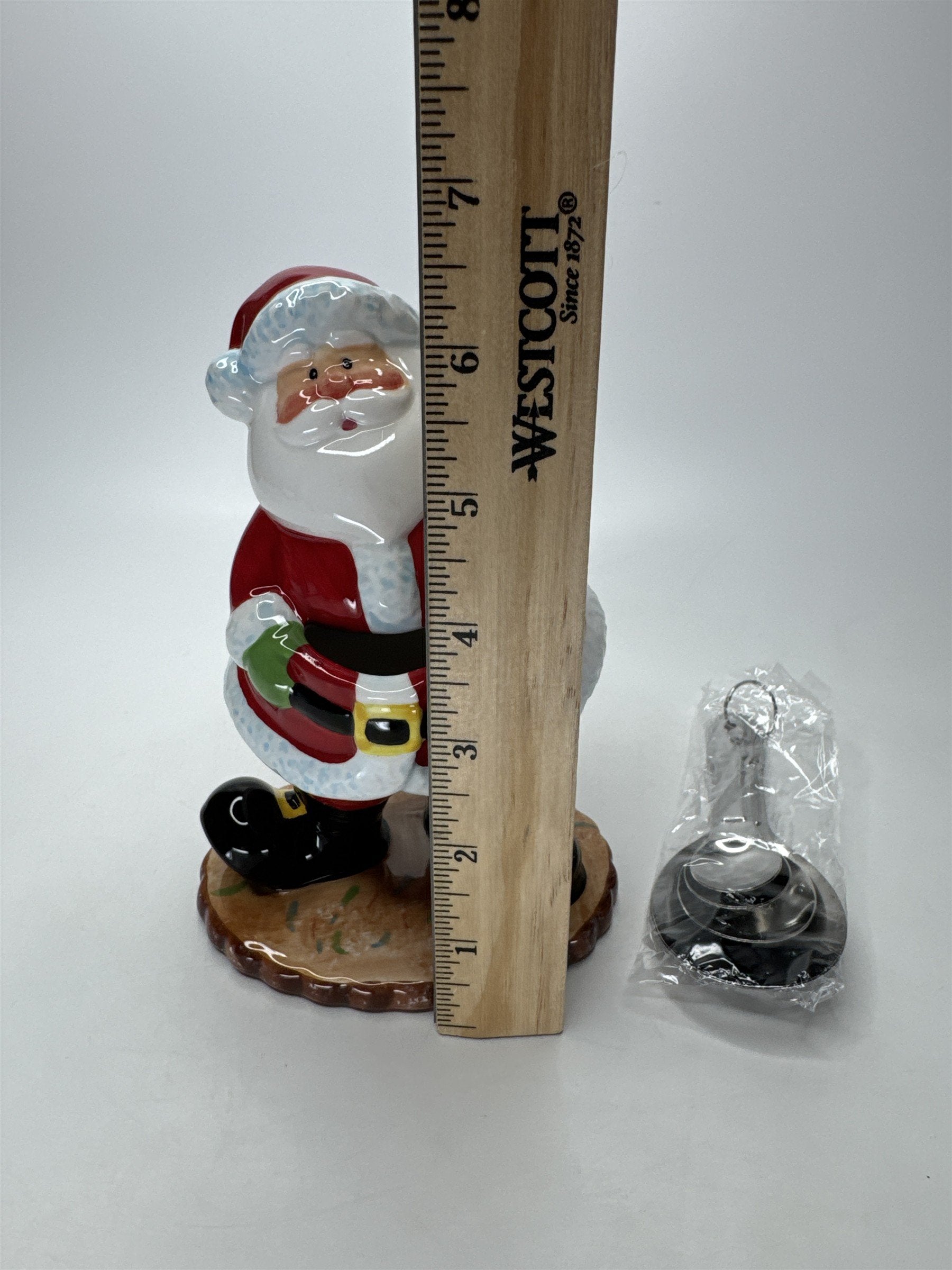 Home Interiors Santa Measuring Spoon Holder Set 59118 Christmas Ceramic NIB