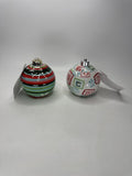 Home Interiors Ornament Tealight Candle Holders 92088 Christmas Ceramic Set 2