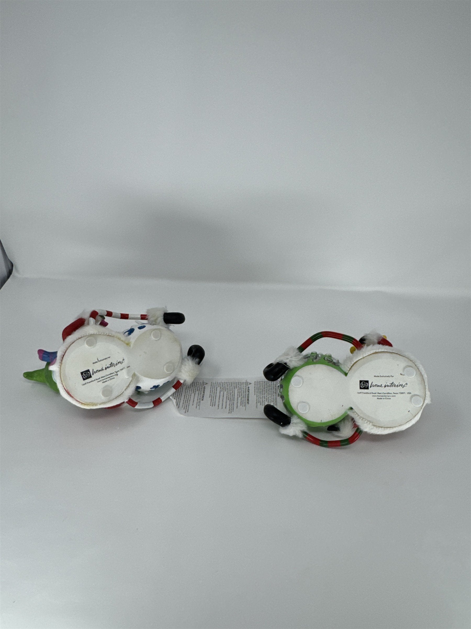 Home Interiors 59152 Santa & Snowman Candle Holder Set Christmas Tealight NIB