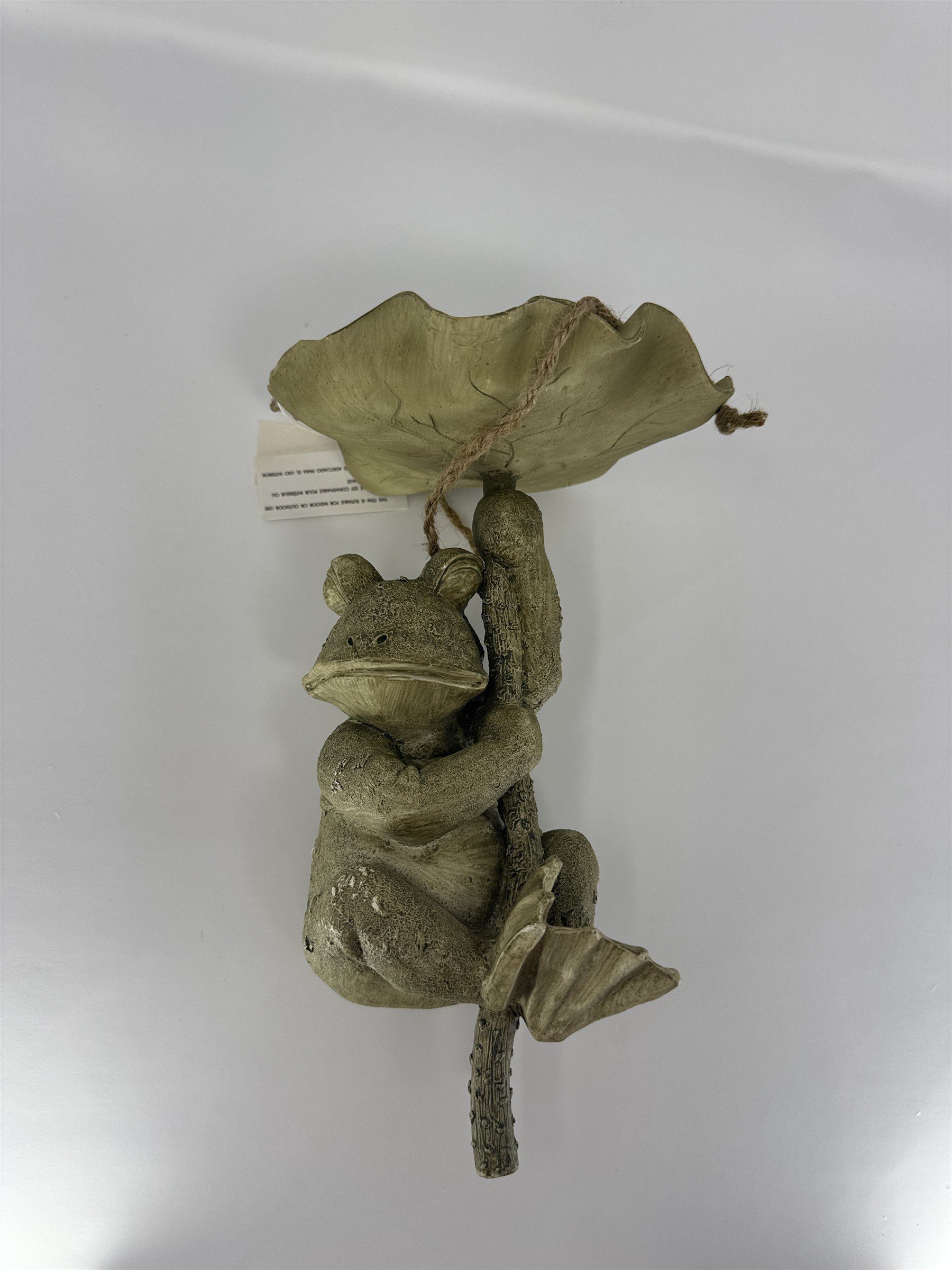 Vintage Home Interiors 69003 Frog Climbing Lily Pad Hanging Planter Decor Resin