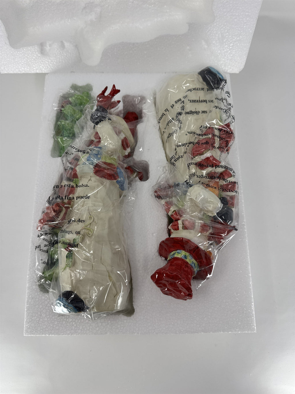 Home Interiors and Gifts Snowman Figurine Set of 2 Christmas Cardinal 59170
