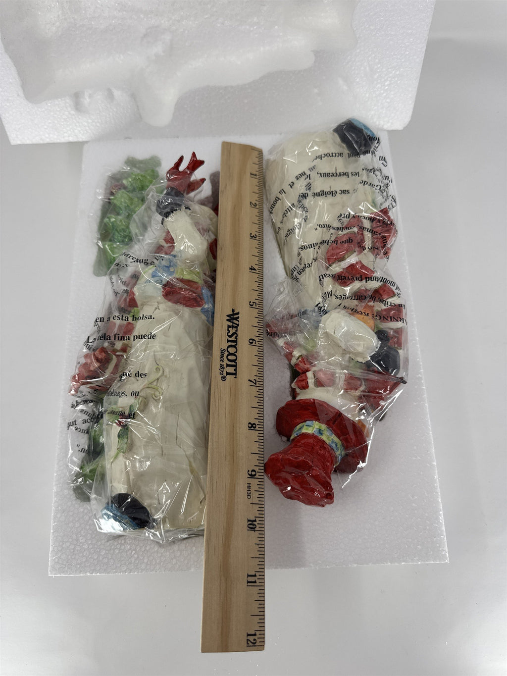 Home Interiors and Gifts Snowman Figurine Set of 2 Christmas Cardinal 59170