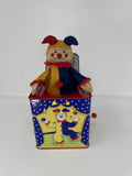 Vintage Jack in the Box Musical Toy Metal Tin Pop Up Character Retro Play