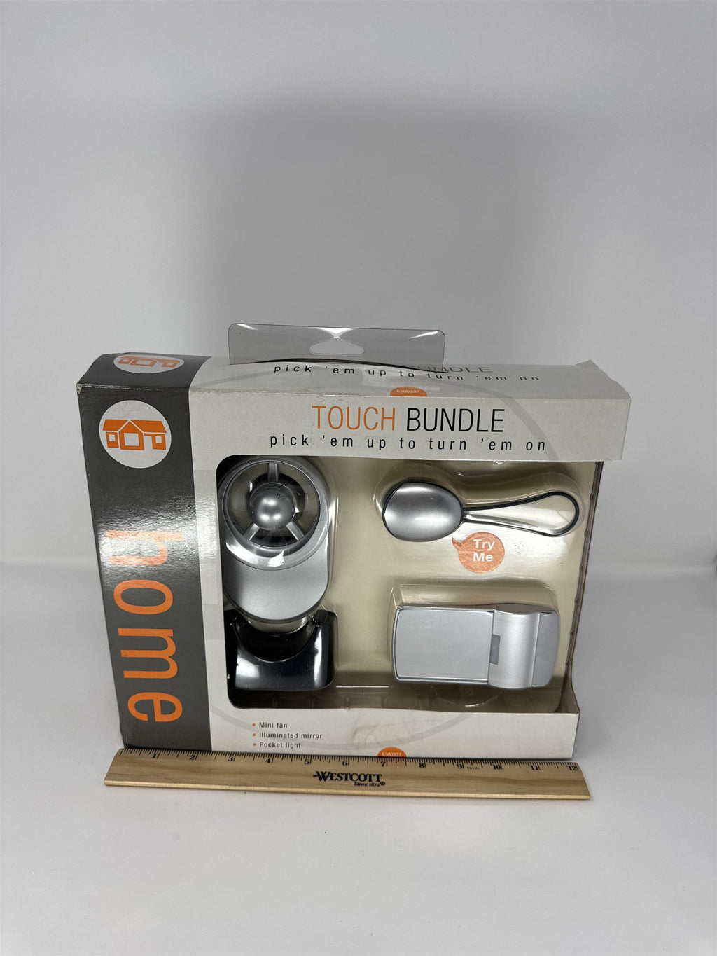 RadioShack Home Touch Bundle Mini Fan Illuminated Mirror Pocket Light 630-0337