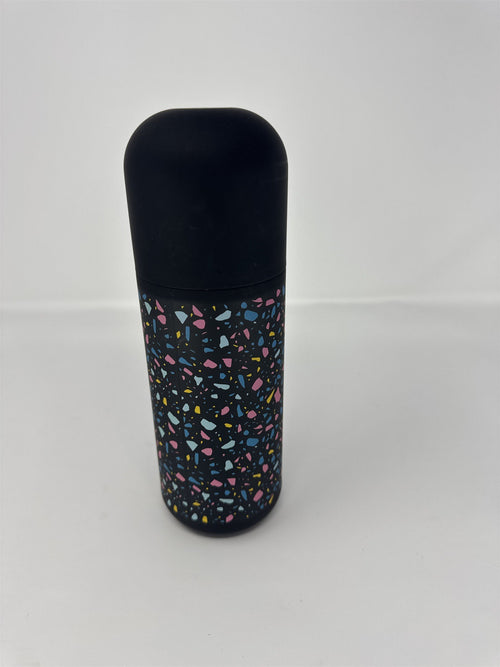 Crofton Terrazzo Water Bottle 18oz Black Multi Speckle Insulated Flask Tumbler