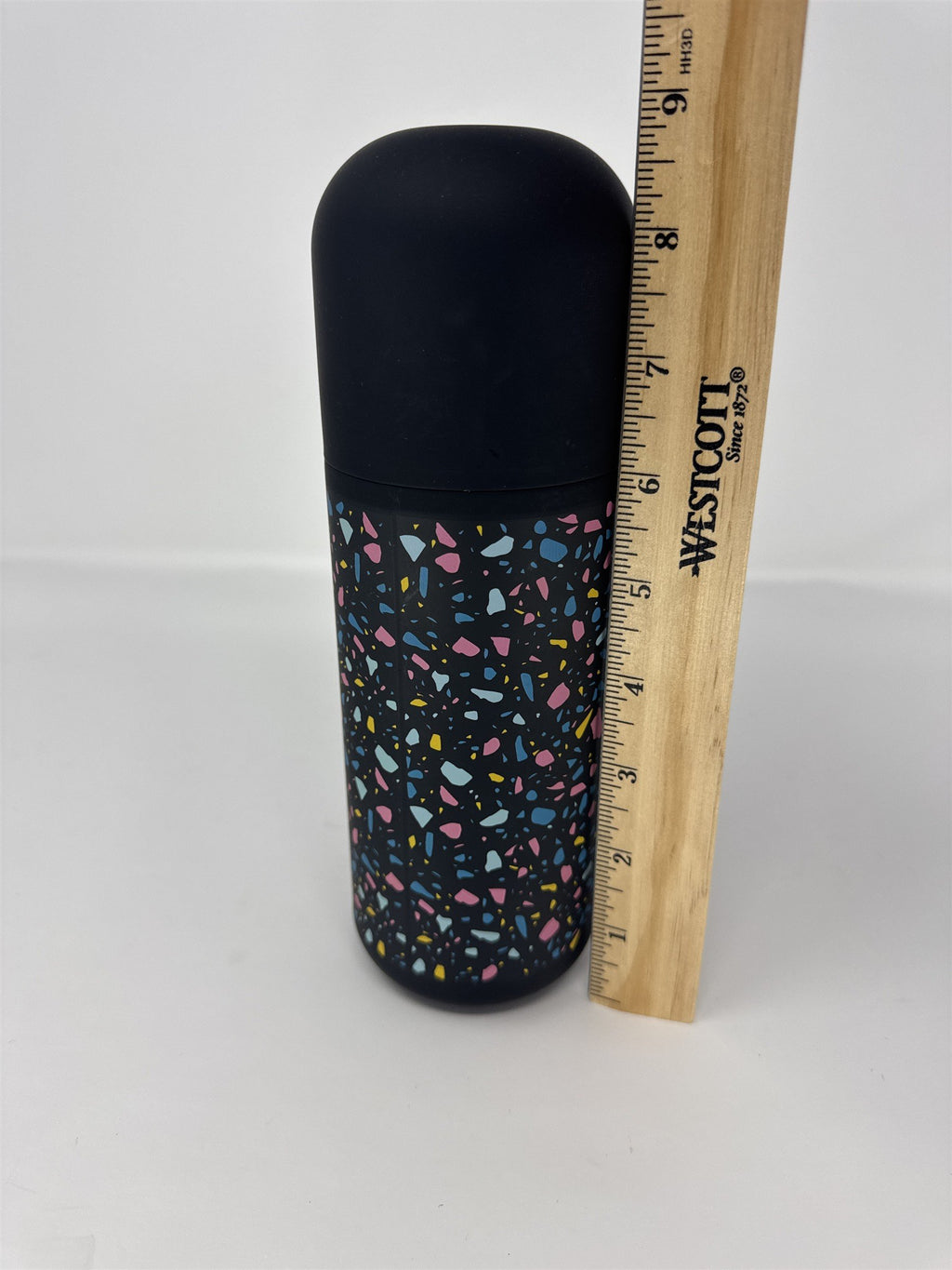 Crofton Terrazzo Water Bottle 18oz Black Multi Speckle Insulated Flask Tumbler